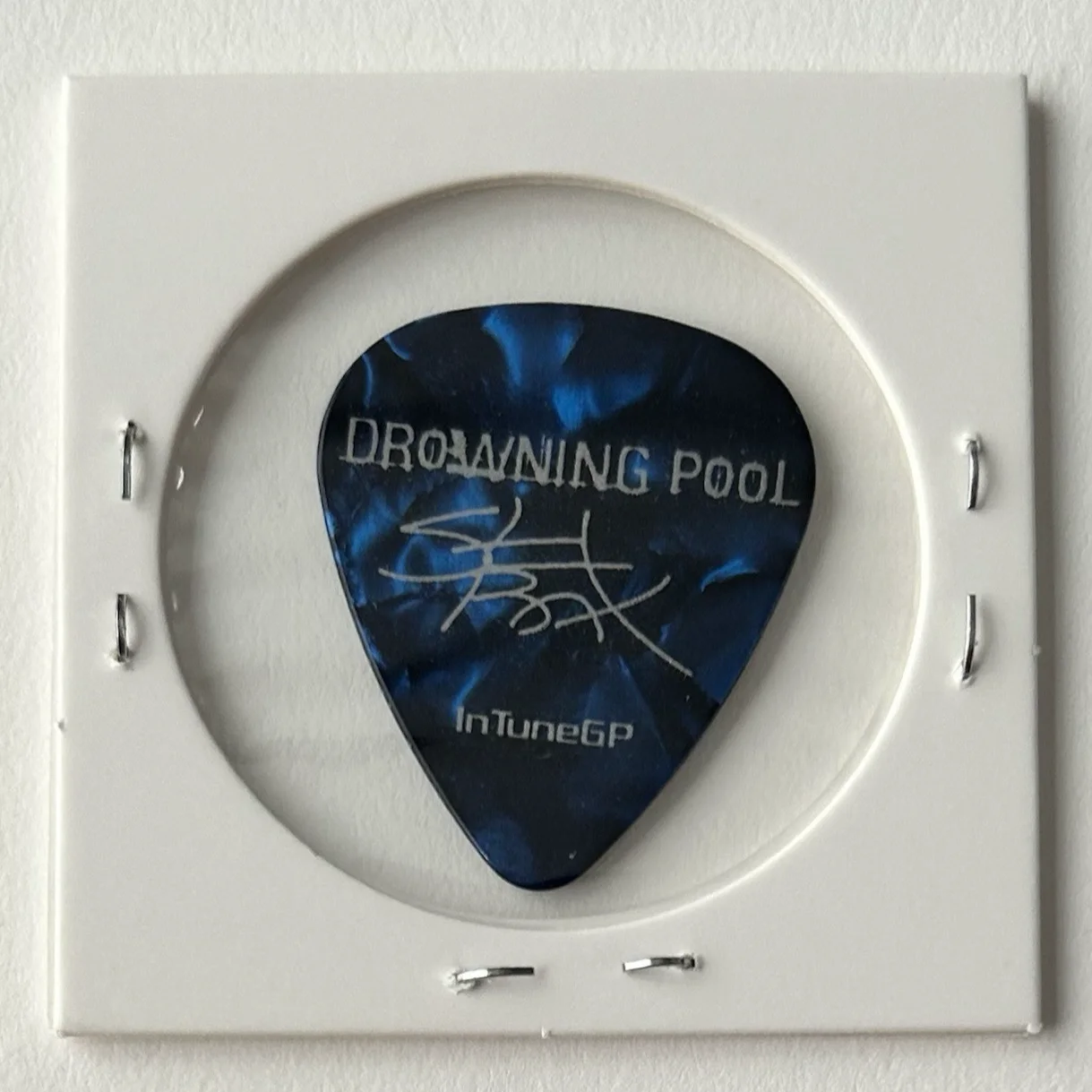 Drowning Pool - Stevie Benton Signature Tour Guitar Pick - Pearl Blue/Silver, изображение 2