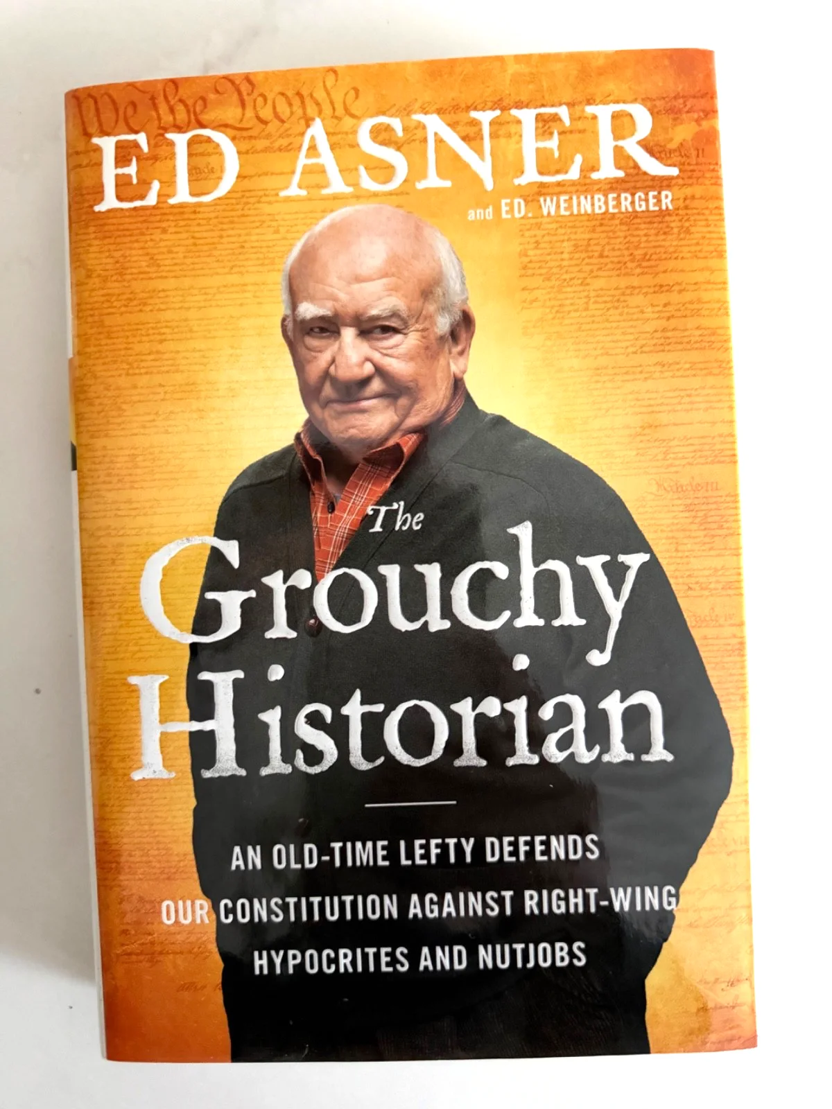 The Grouchy Historian / Ed Asner Signed / Hard cover w/dust jacket / Unread, image 2