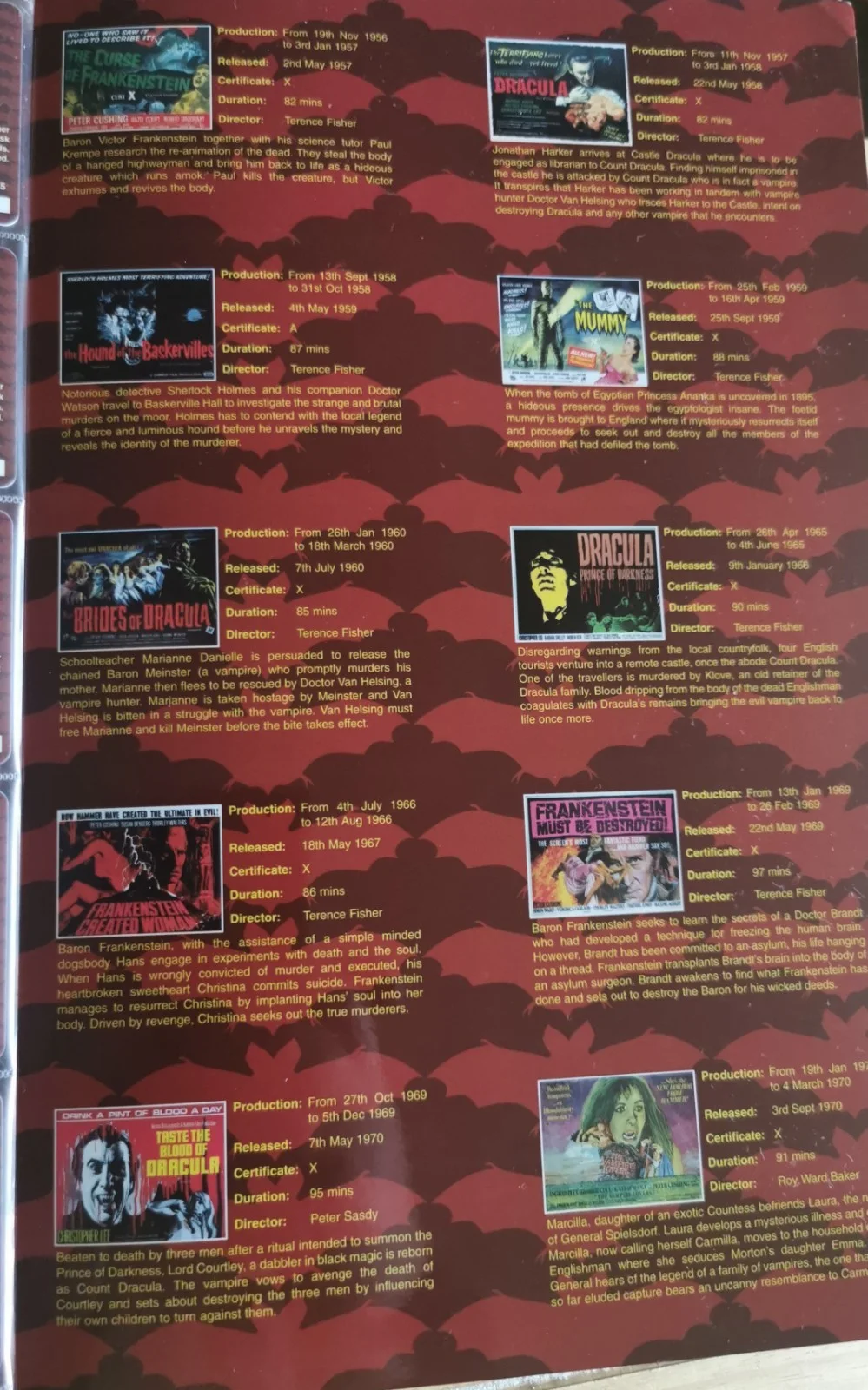 Hammer Telephone Card Set - 40 Years of Horror Ltd Edn, with COA, unused, изображение 5