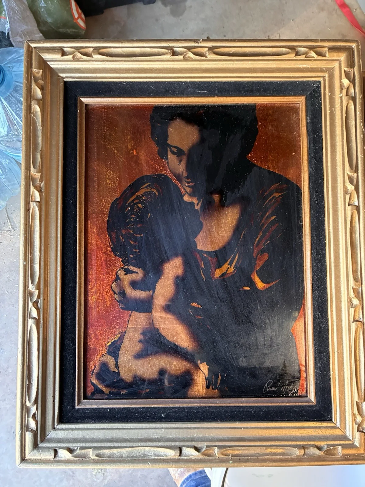 Angelo Agazzi Signed Autographed 14x24 Hand Painted Each Metallic Pieces, image 4