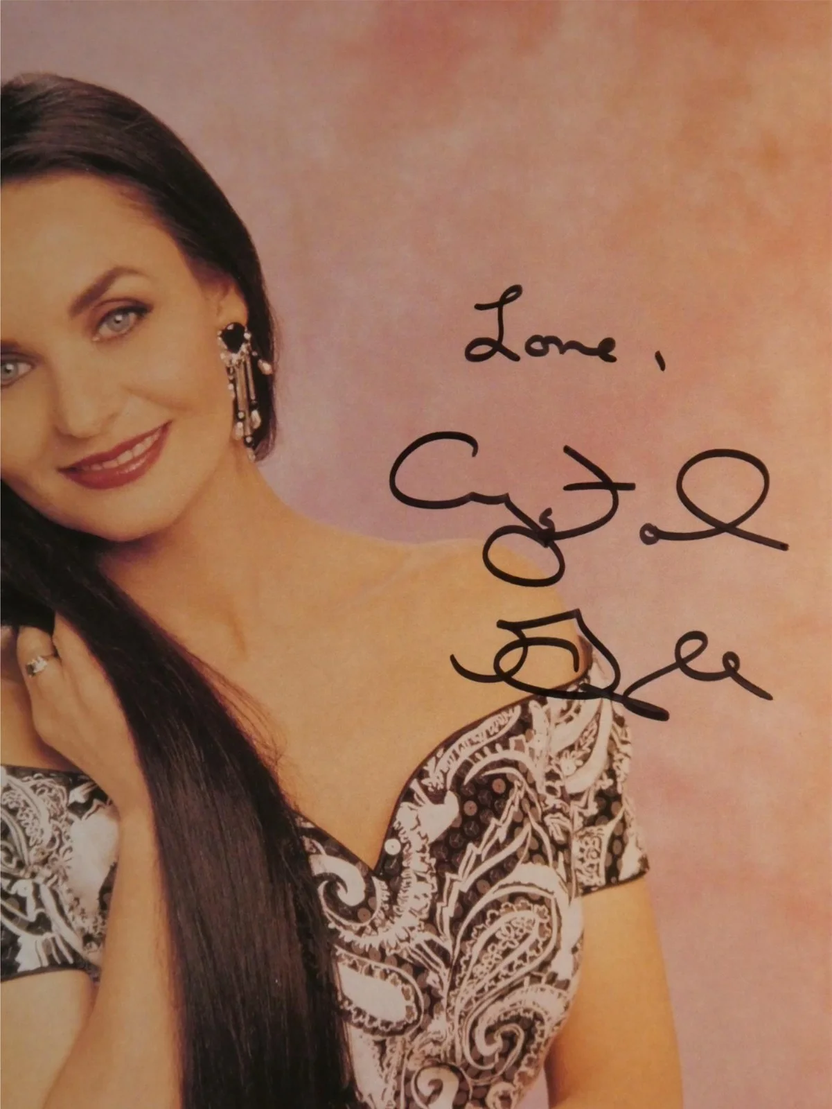 Crystal Gayle Signed 8x10 Photo Autographed on Card Stock, image 2