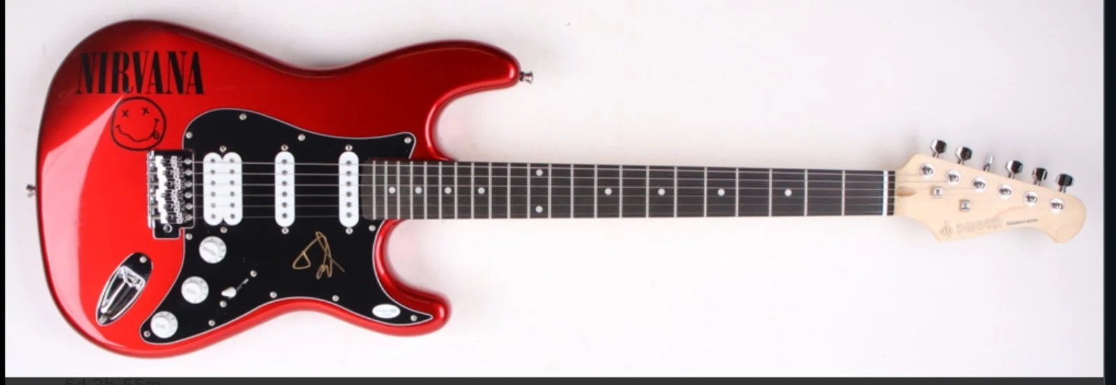 Dave Grohl Nirvana Foo Fighters ACOA Autographed Signed Guitar Stratocaster Red, image 4
