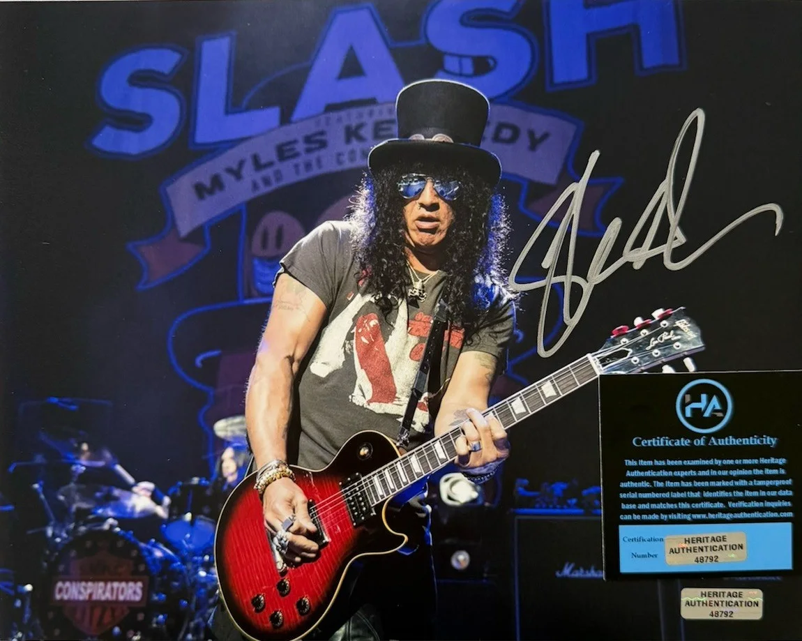 Saul Hudson Slash — Saul Hudson ‘Slash’ Guns N' Roses Signed Autographed 8x10 Photo with COA, image 5