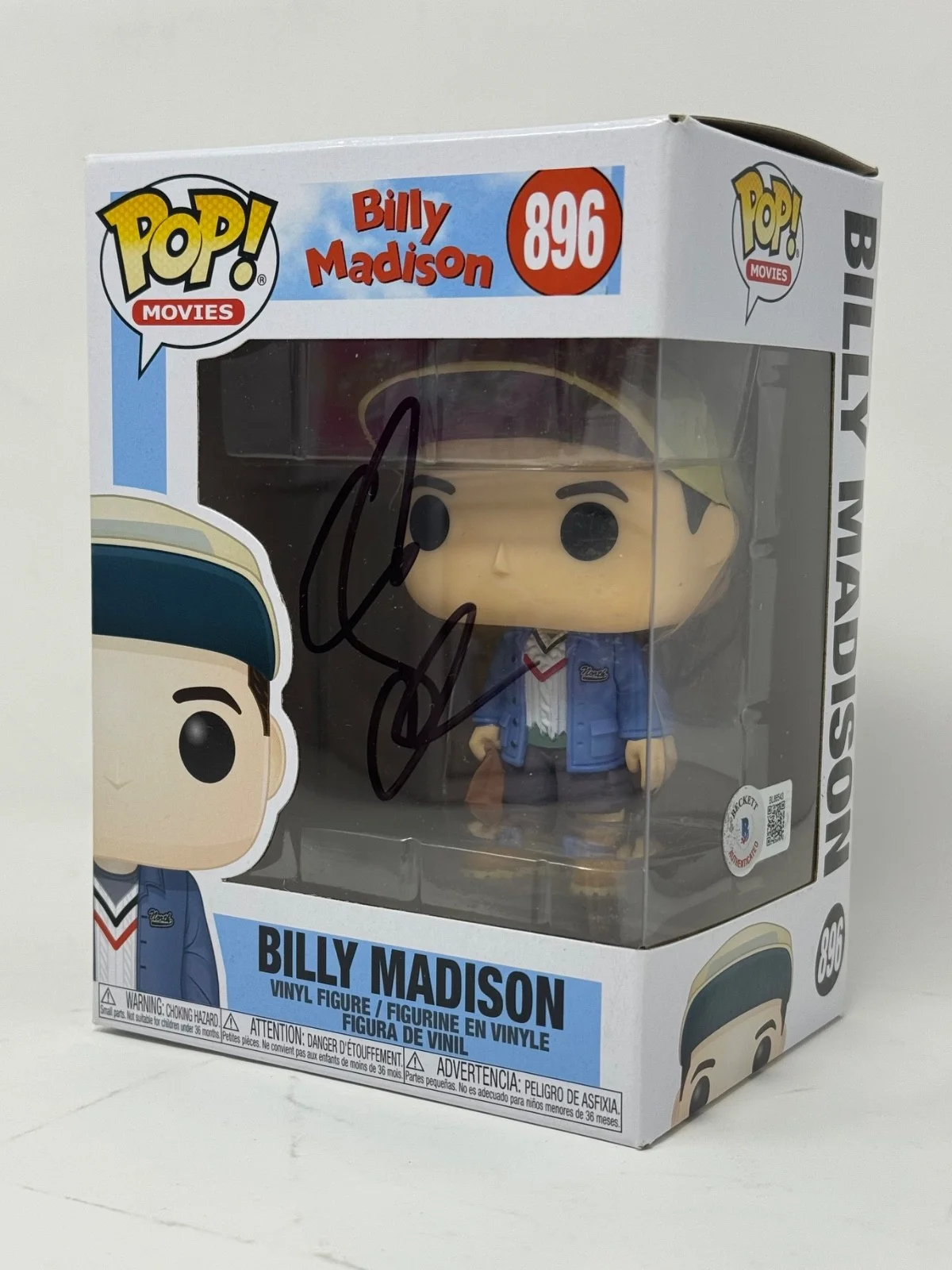 Adam Sandler — Adam Sandler Signed Billy Madison Funko Pop #895 Autograph Beckett COA, изображение 3