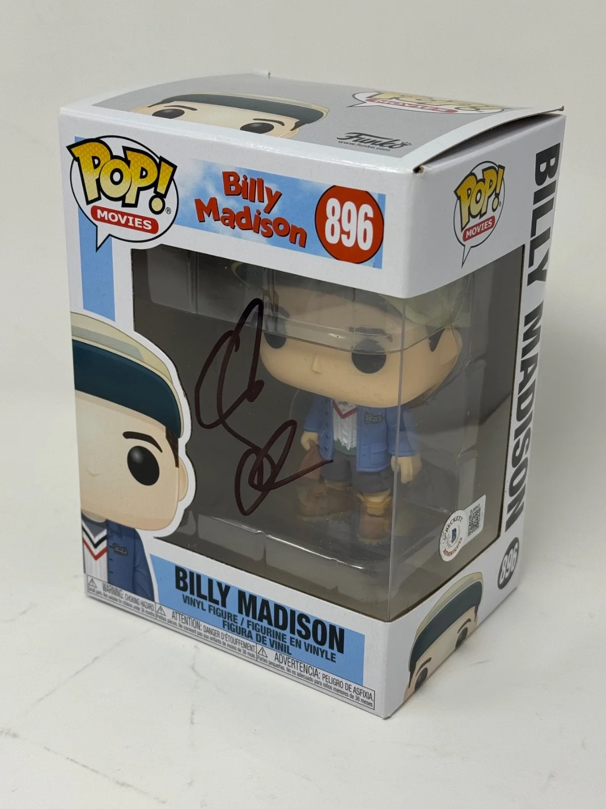 Adam Sandler — Adam Sandler Signed Billy Madison Funko Pop #895 Autograph Beckett COA, изображение 5