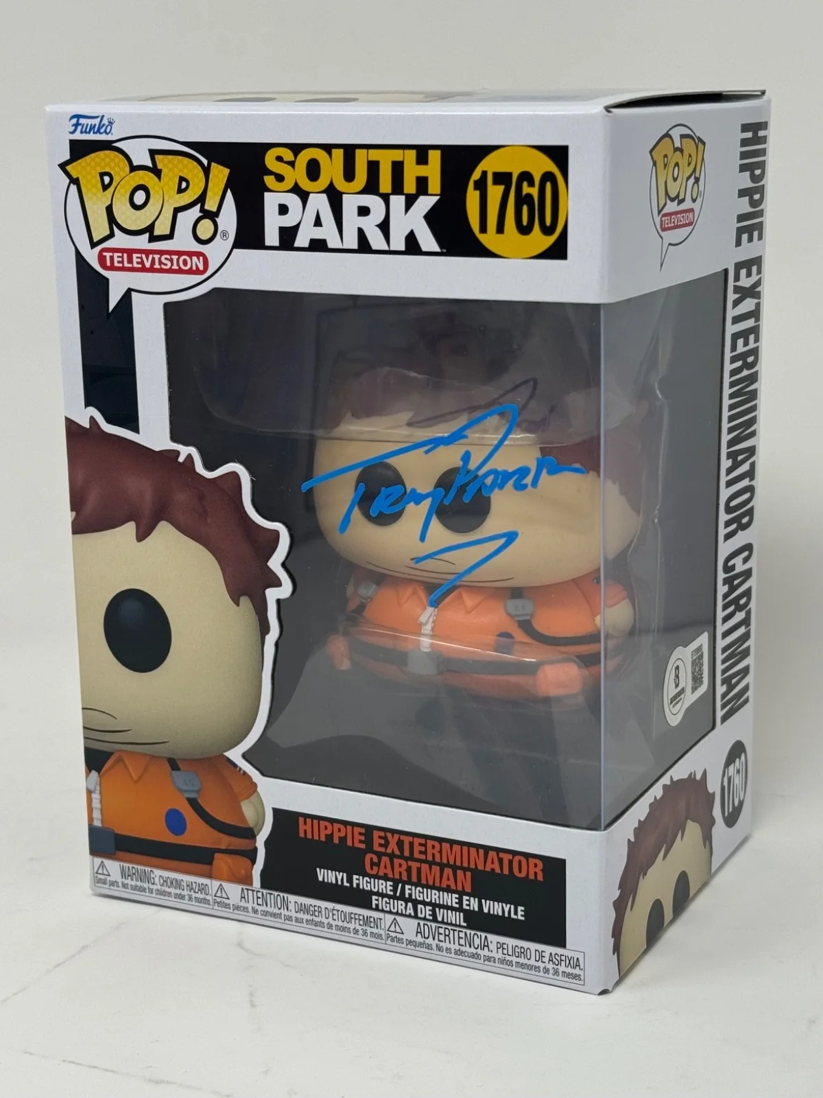 Trey Parker — Trey Parker Signed South Park Hippie Exterminator Cartman Funko Pop Beckett COA, изображение 4