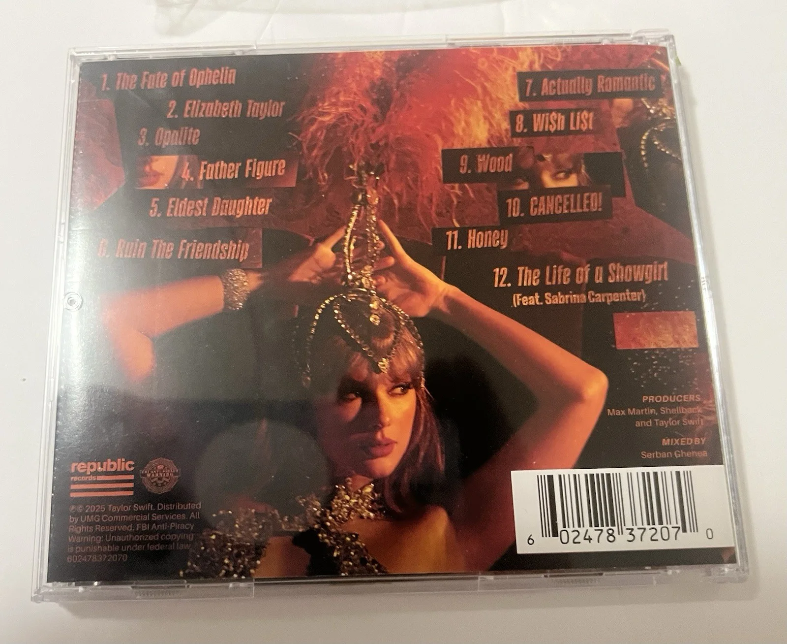 Taylor Swift The Life Of A Showgirl CD Hand Signed Autographed Photo 1 Teardrop, изображение 4
