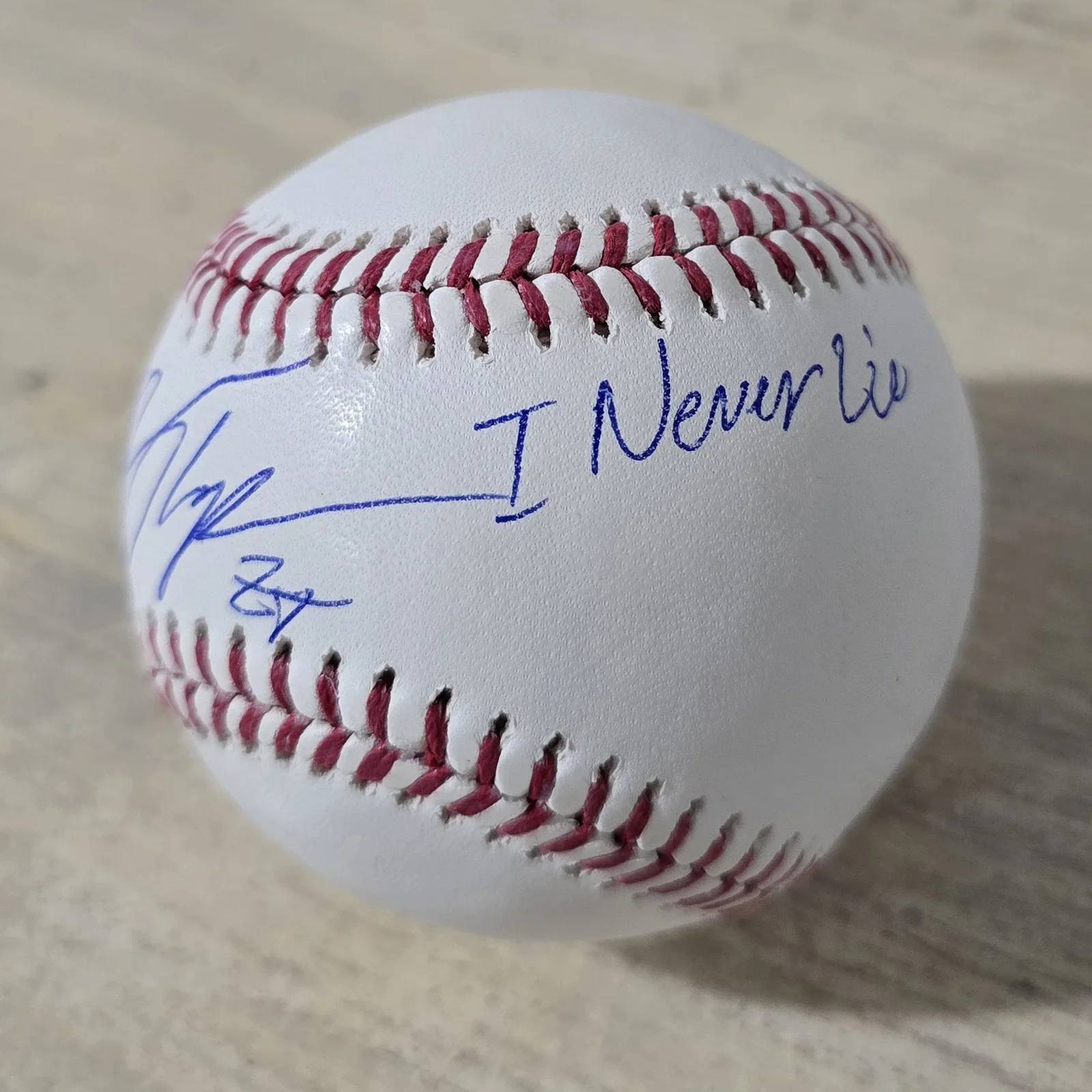 Zach Top Signed Autograph Baseball With Inscription "I Never Lie" Country Singer, image 5