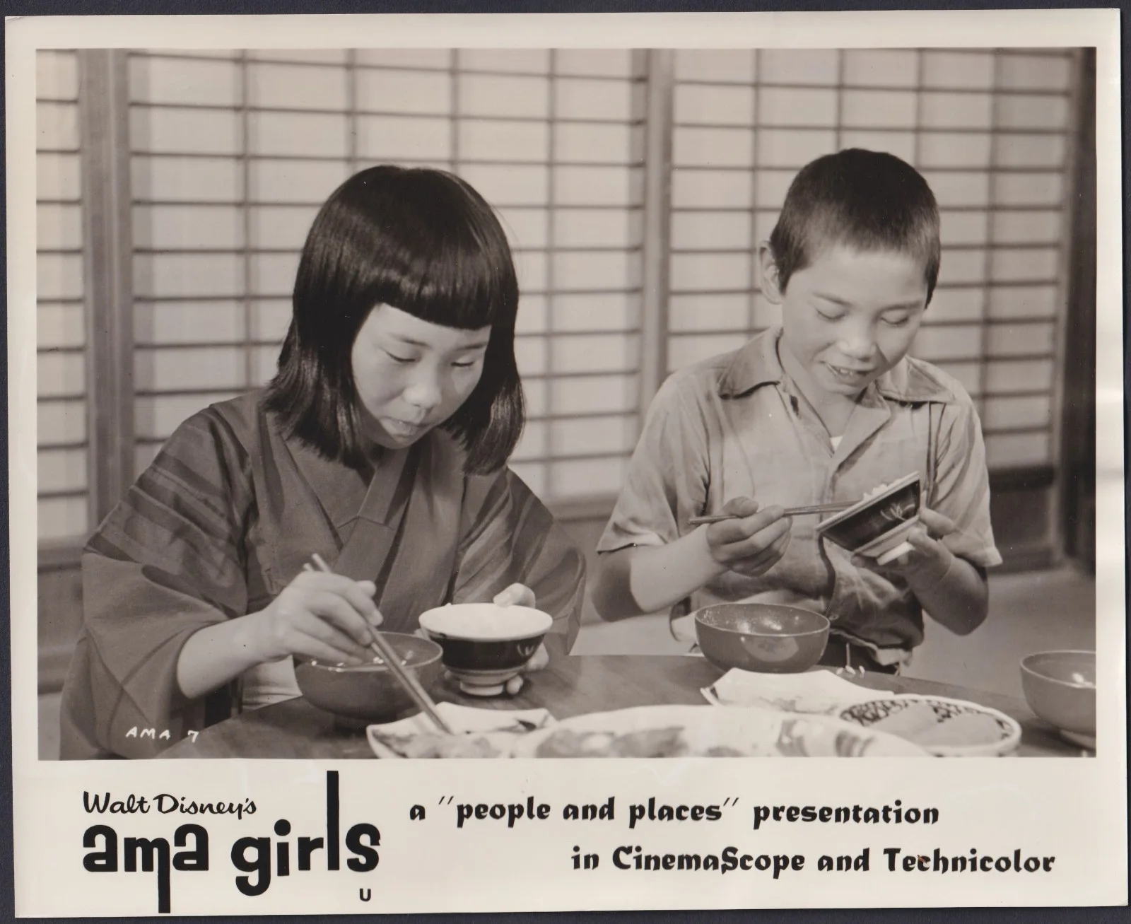 Ama Girls 8x ORIGINAL UK FOH Lobby Cards Walt Disney Documentary 1958, изображение 2