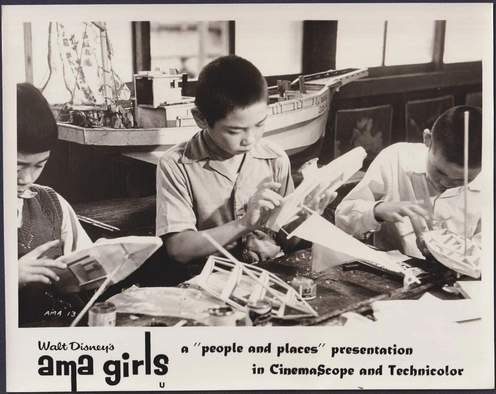 Ama Girls 8x ORIGINAL UK FOH Lobby Cards Walt Disney Documentary 1958, изображение 4