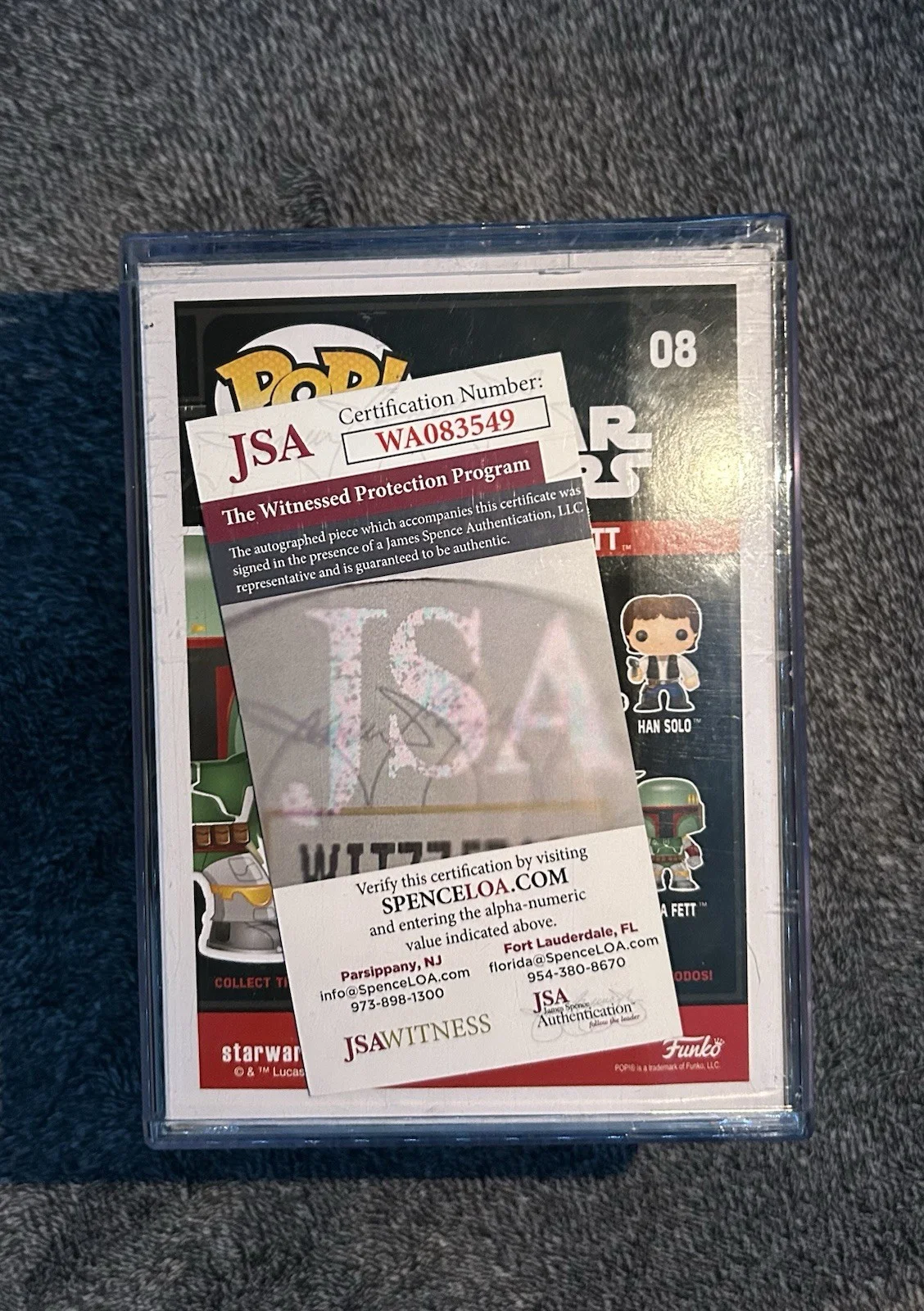 John Morton — Funko Pop Star Wars Boba Fett Signed by John Morton JSA Authenticated, image 2