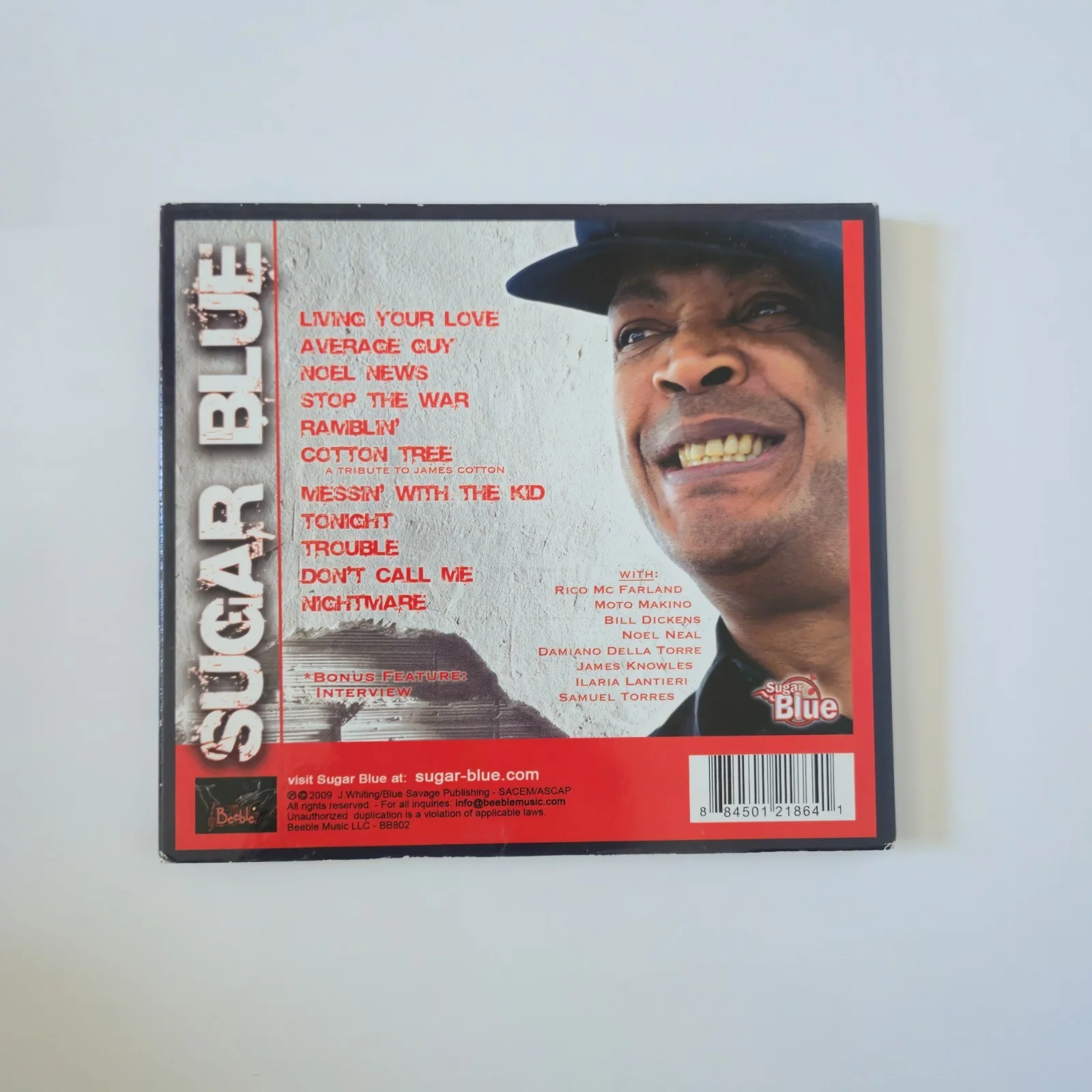 Sugar Blue Threshold CD, Autographed Signed Blues Harmonica Legend Rare, image 2