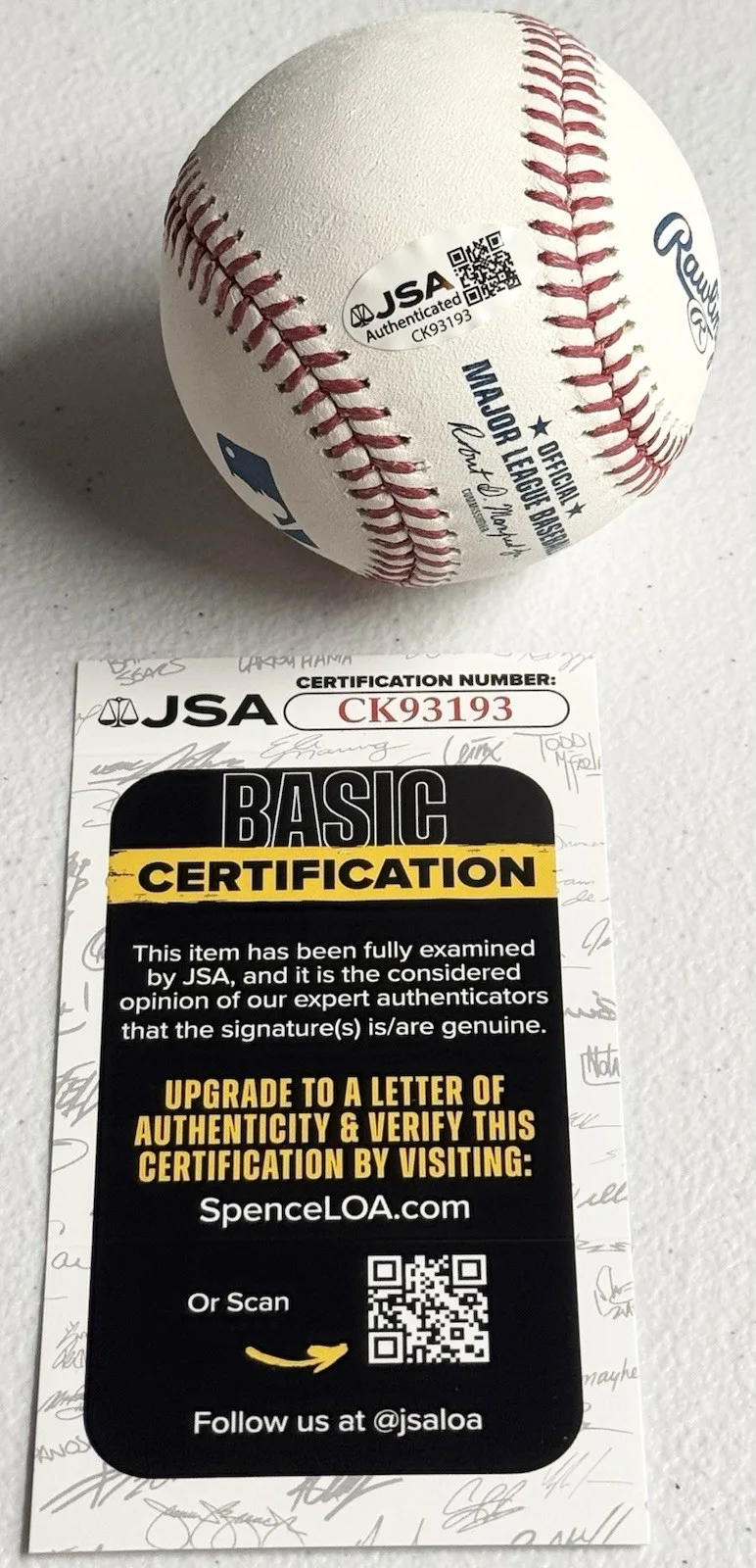 Jenna Jameson — Jenna Jameson Signed Autographed OML Baseball Film Star JSA COA, image 3