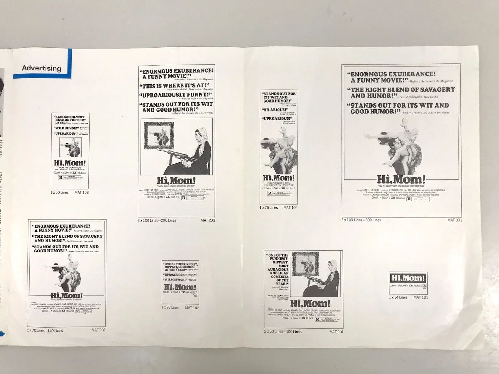 HI MOM Original Movie Press Booklet ROBERT DE NIRO BRIAN DE PALMA ALLEN GARFIELD, изображение 4