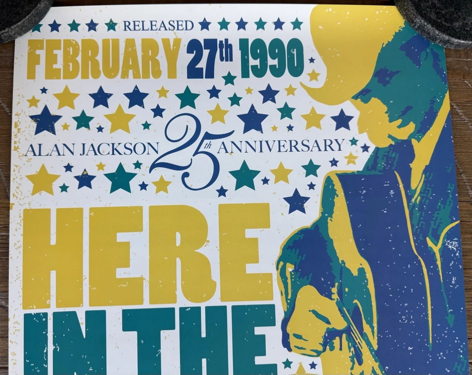 Alan Jackson 25th Anniversary Here In The Real World 12x18 Poster, изображение 2