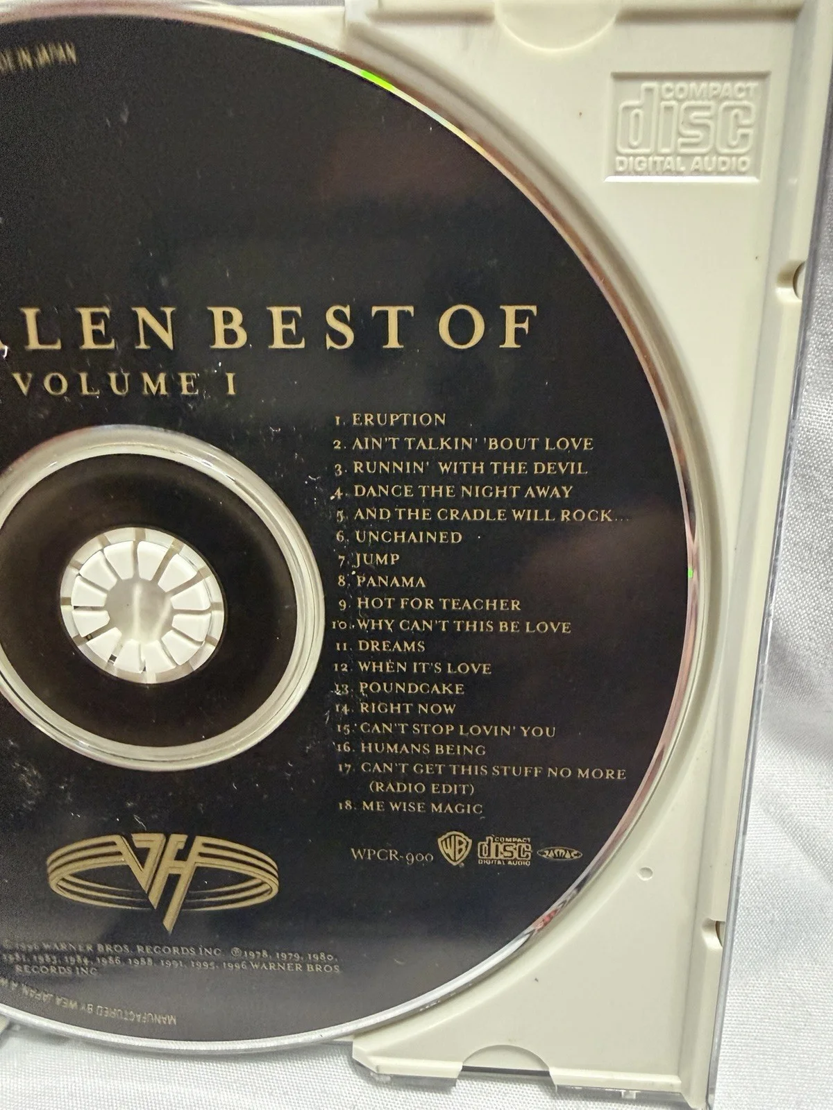 Eddie Van Halen Signed CD Cover w/CD Van Halen Best Of Volume 1 Two COA’s, image 3