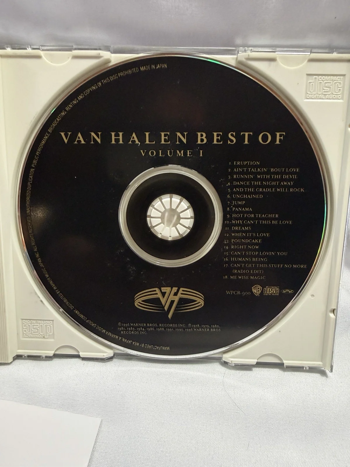 Eddie Van Halen Signed CD Cover w/CD Van Halen Best Of Volume 1 Two COA’s, image 4