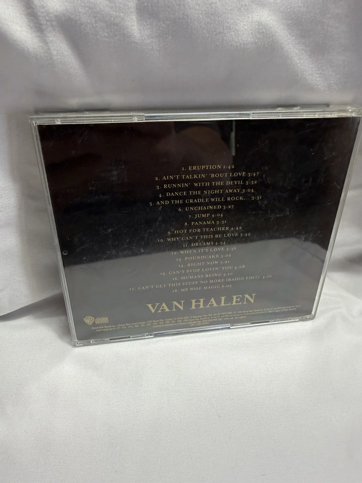 Eddie Van Halen Signed CD Cover w/CD Van Halen Best Of Volume 1 Two COA’s, image 5