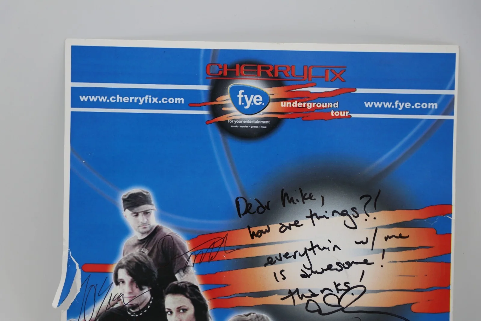 Cherryfix Underground Tour 8.5x11 Flyer Signed Autographed By Full Band! FYE, изображение 5