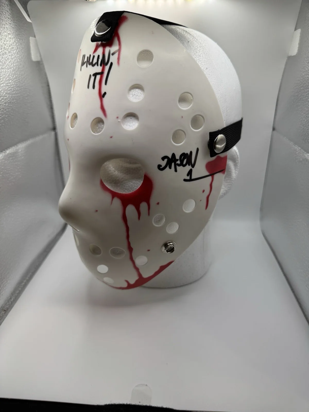 Ari Lehman — Friday The 13th Mask Auto by 1st Jason Voorhees Ari Lehman COA Beckett Witnessed, изображение 2