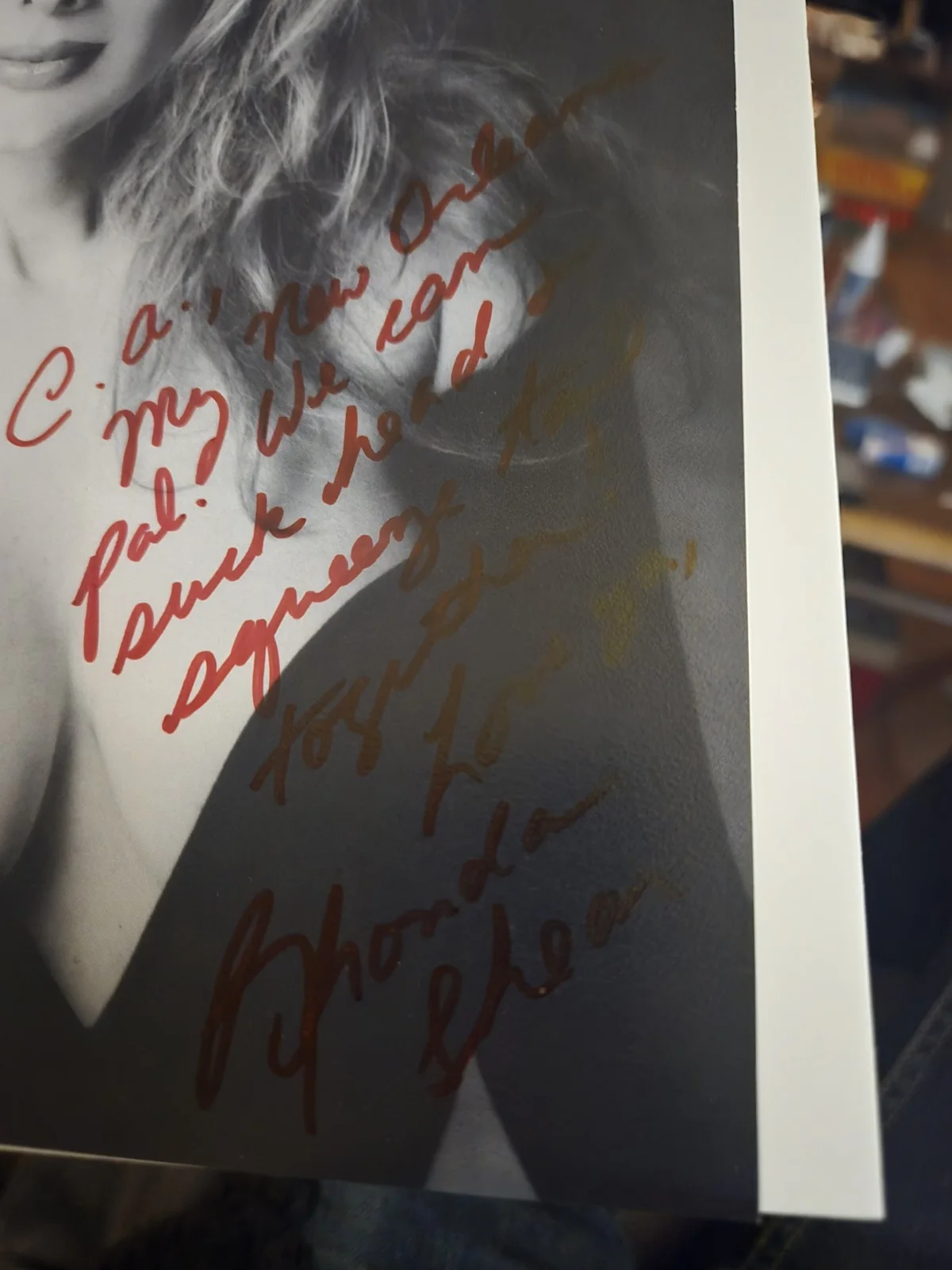 Rhonda Shear Autograph Signed Tv Star Up All Night 90s Signed Photo, image 3