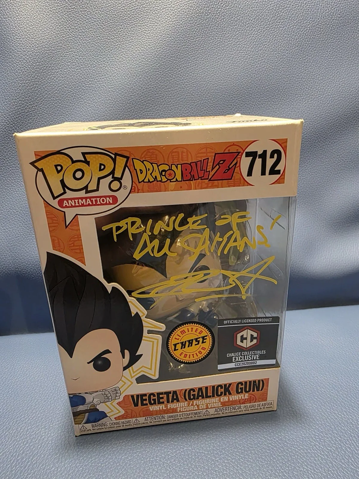 Prince of All Saiyans — Funko Pop Dragon Ball Z Vegeta Galick Gun Autographed JSA Certified CHASE, изображение 2