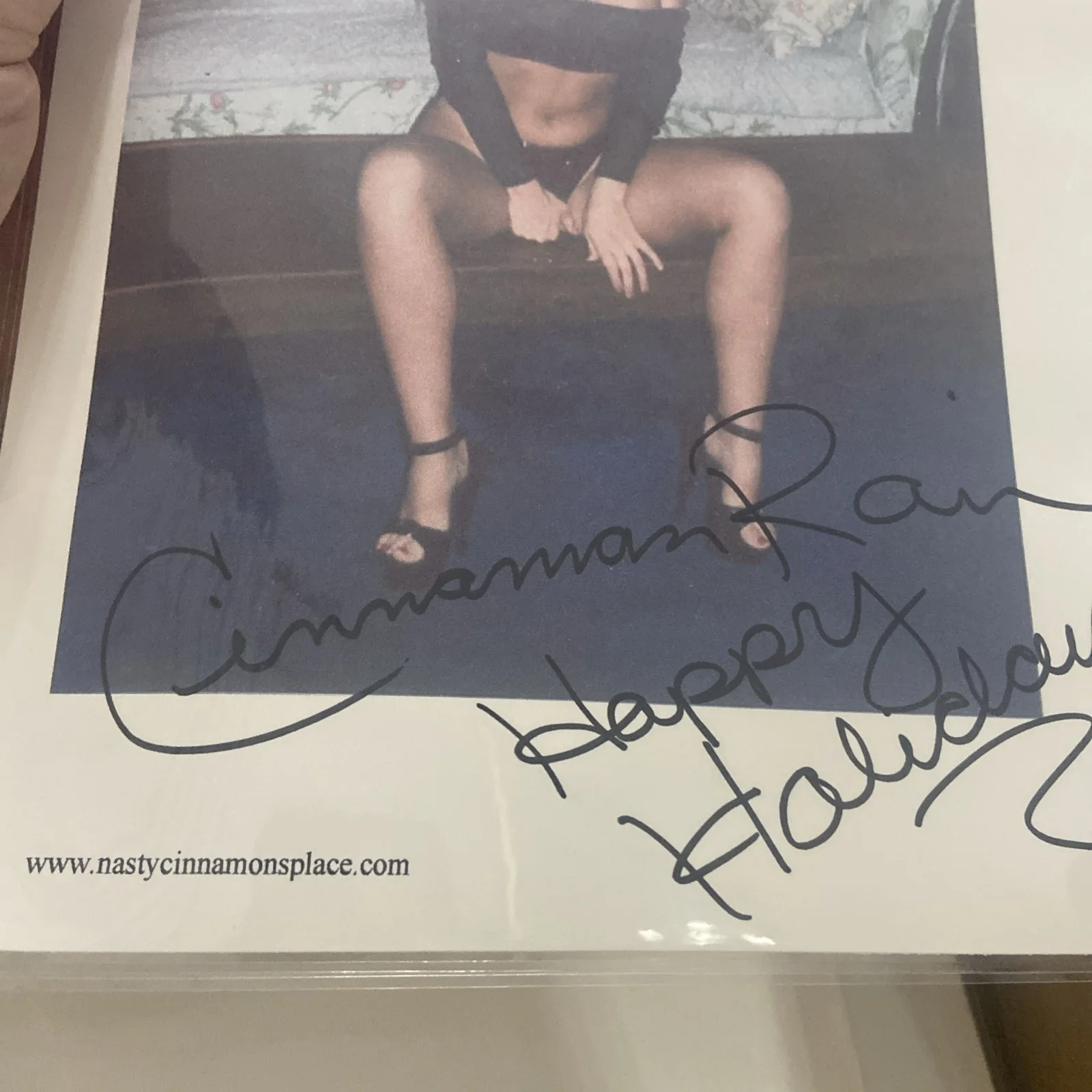 Misty Rain — Cinnamon RAIN~ORIGINAL HAND SIGNED/AUTOGRAPHED 8.5x11 Print out PHOTO adult star, изображение 2