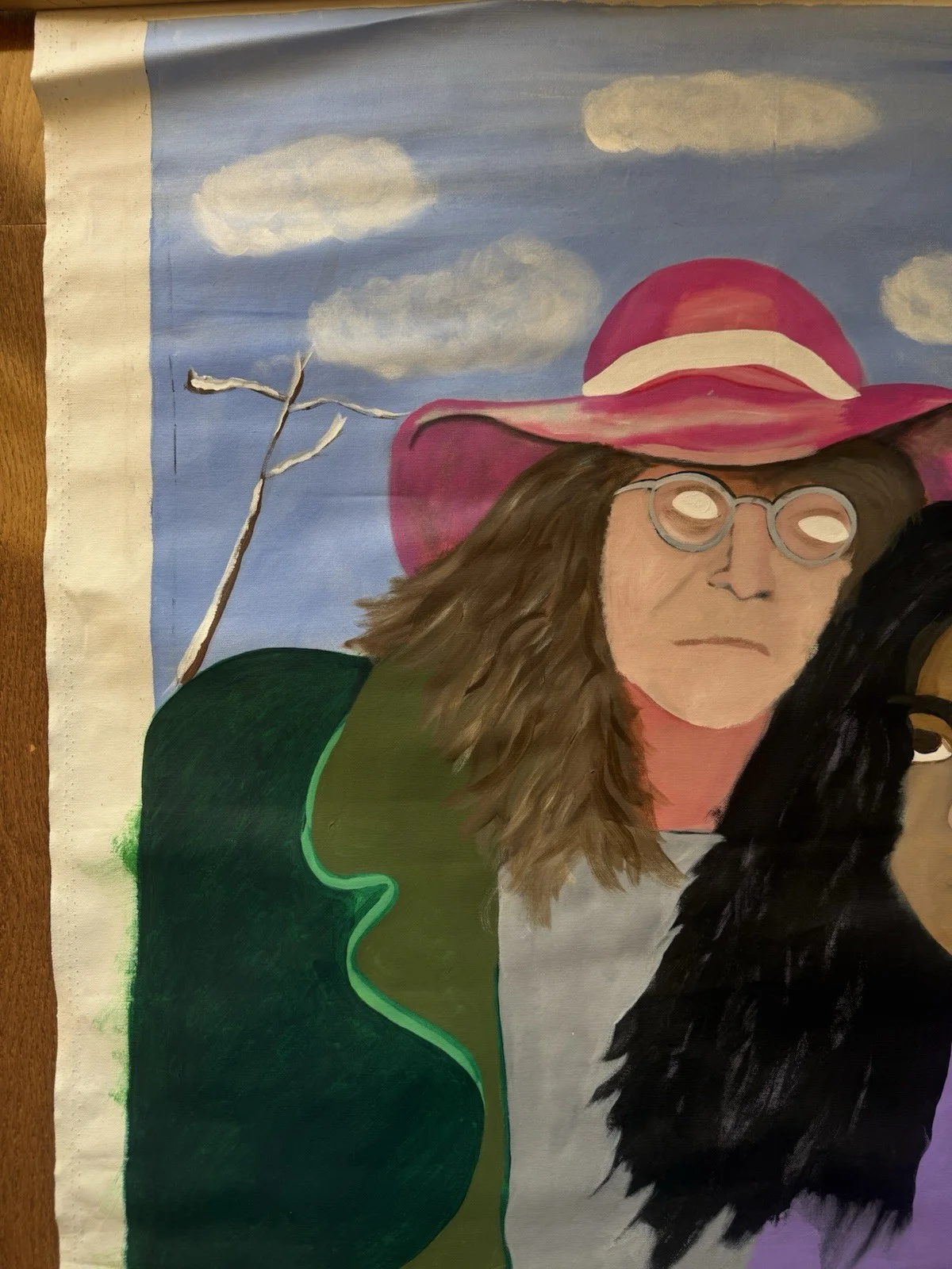 John Lennon Yoko Ono Painting On Canvas By Phil Baker Read Add, image 2