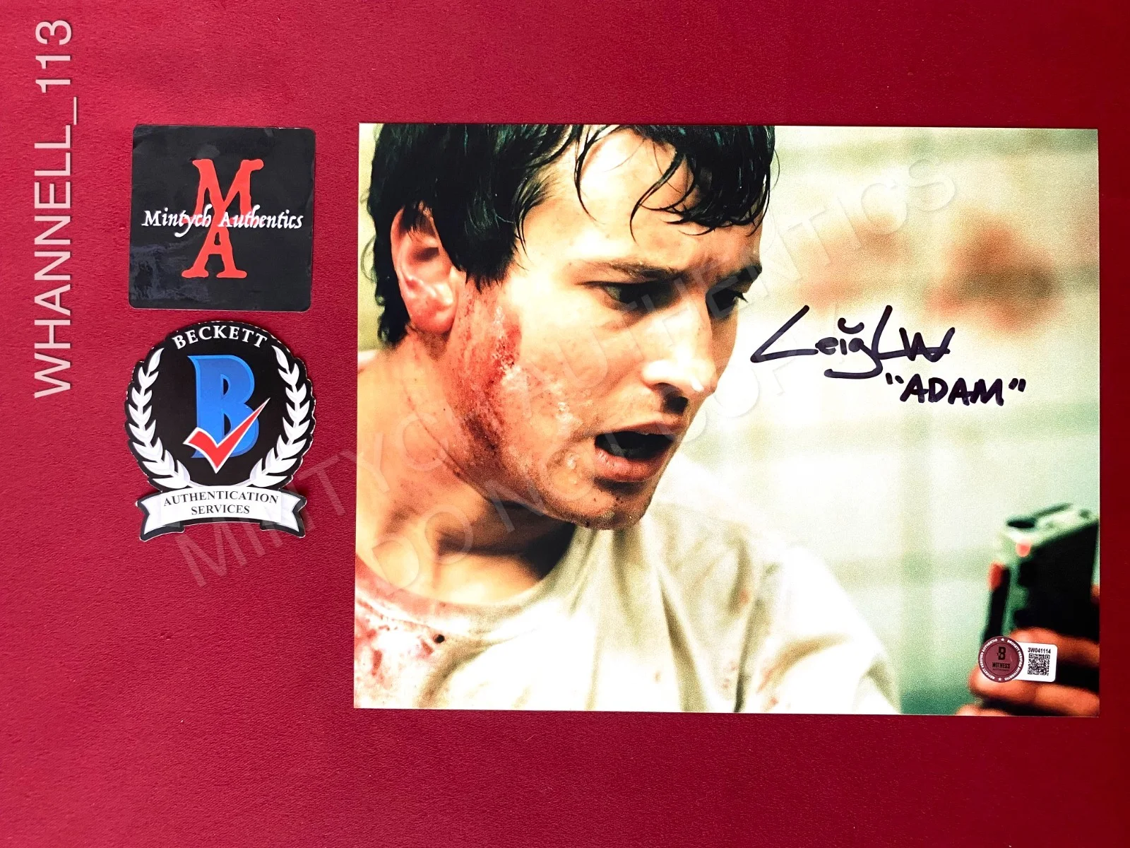 Leigh Whannell — Leigh Whannell autographed signed Saw 8x10 photo Jigsaw Beckett COA Horror