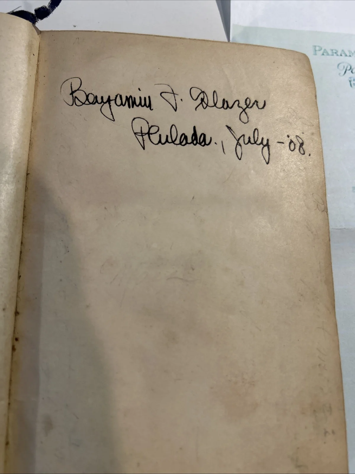 BENJAMIN GLAZER -PARAMOUNT LETTER SIGNED - 1933 - SALAMMBO BOOK OWNED BY GLAZER, image 5