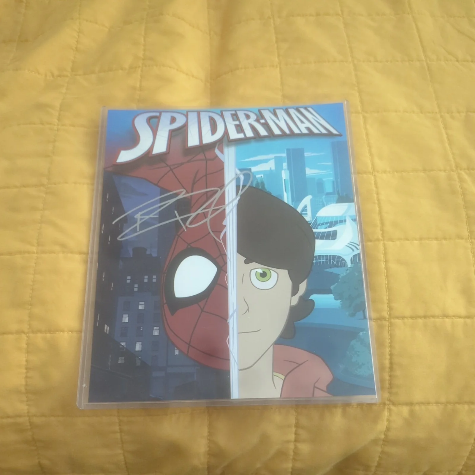 ROBBIE DAYMOND — Robbie Daymond Spider-Man 8x10 Photo Signed Autograph letter of Authenticity