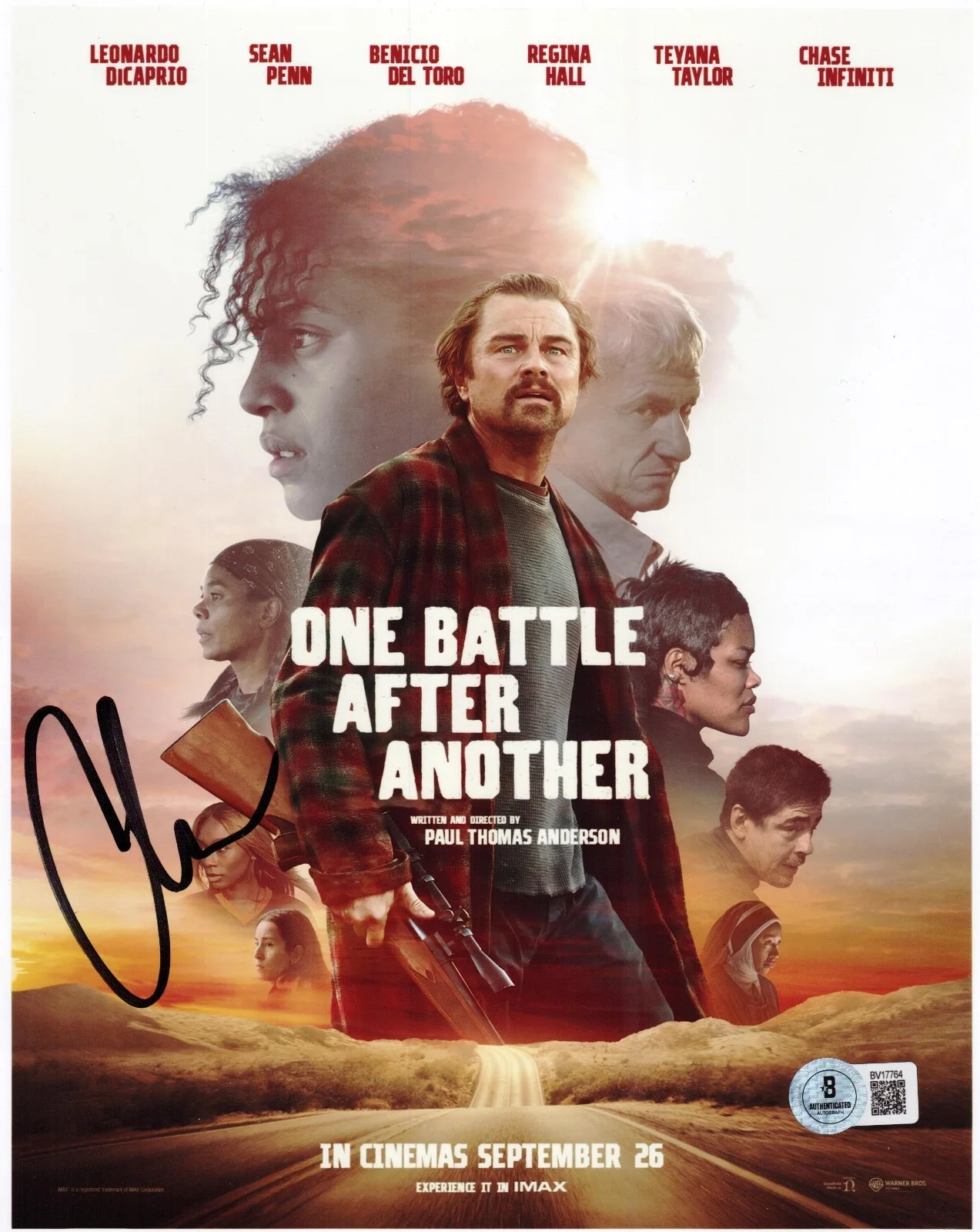 Chase Infiniti — Chase Infiniti Signed 8x10 Photo One Battle After Another Autograph Beckett