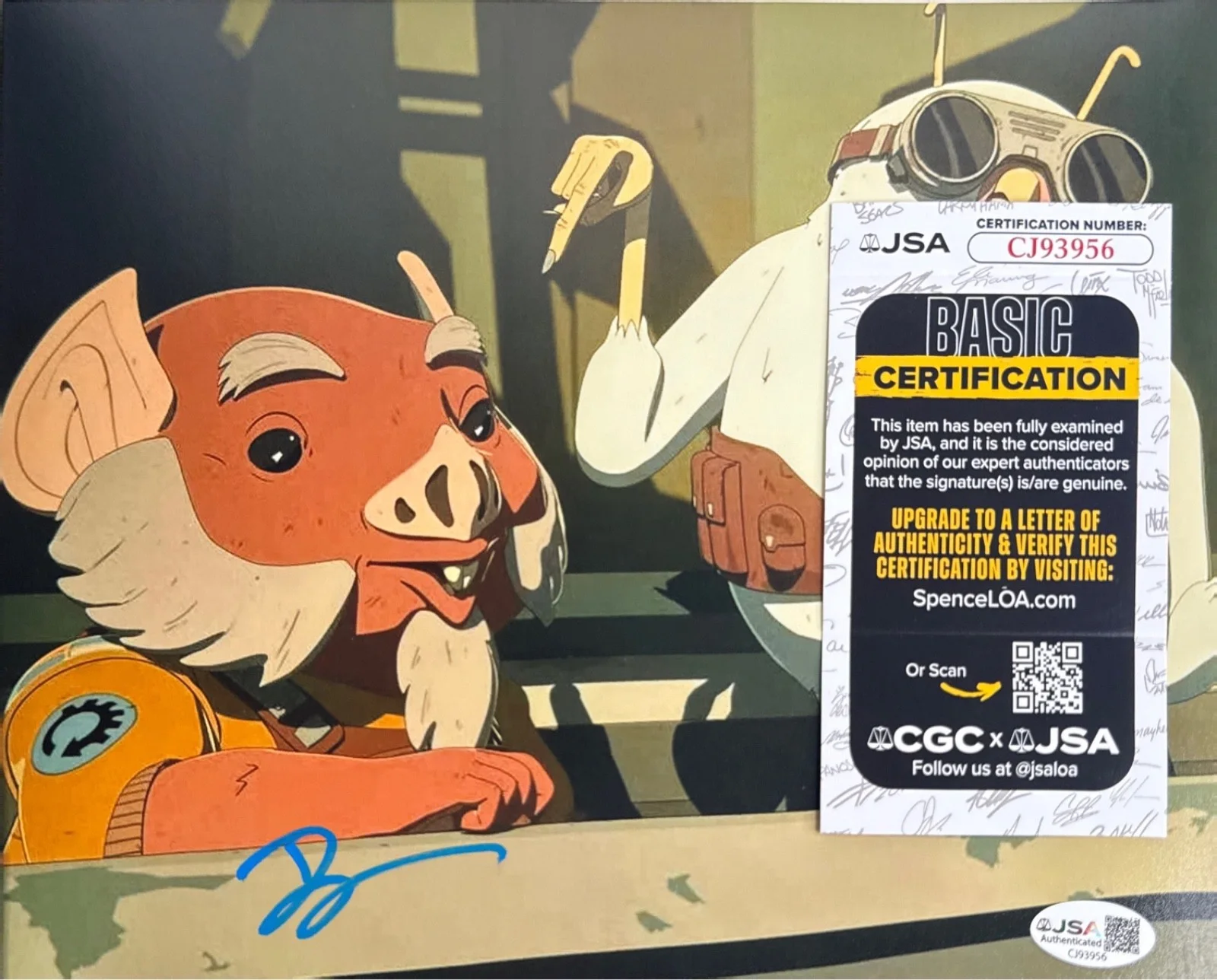 Bobby Moynihan — Bobby Moynihan Signed 8x10 Star Wars Resistance Photo JSA CJ93956, image 2