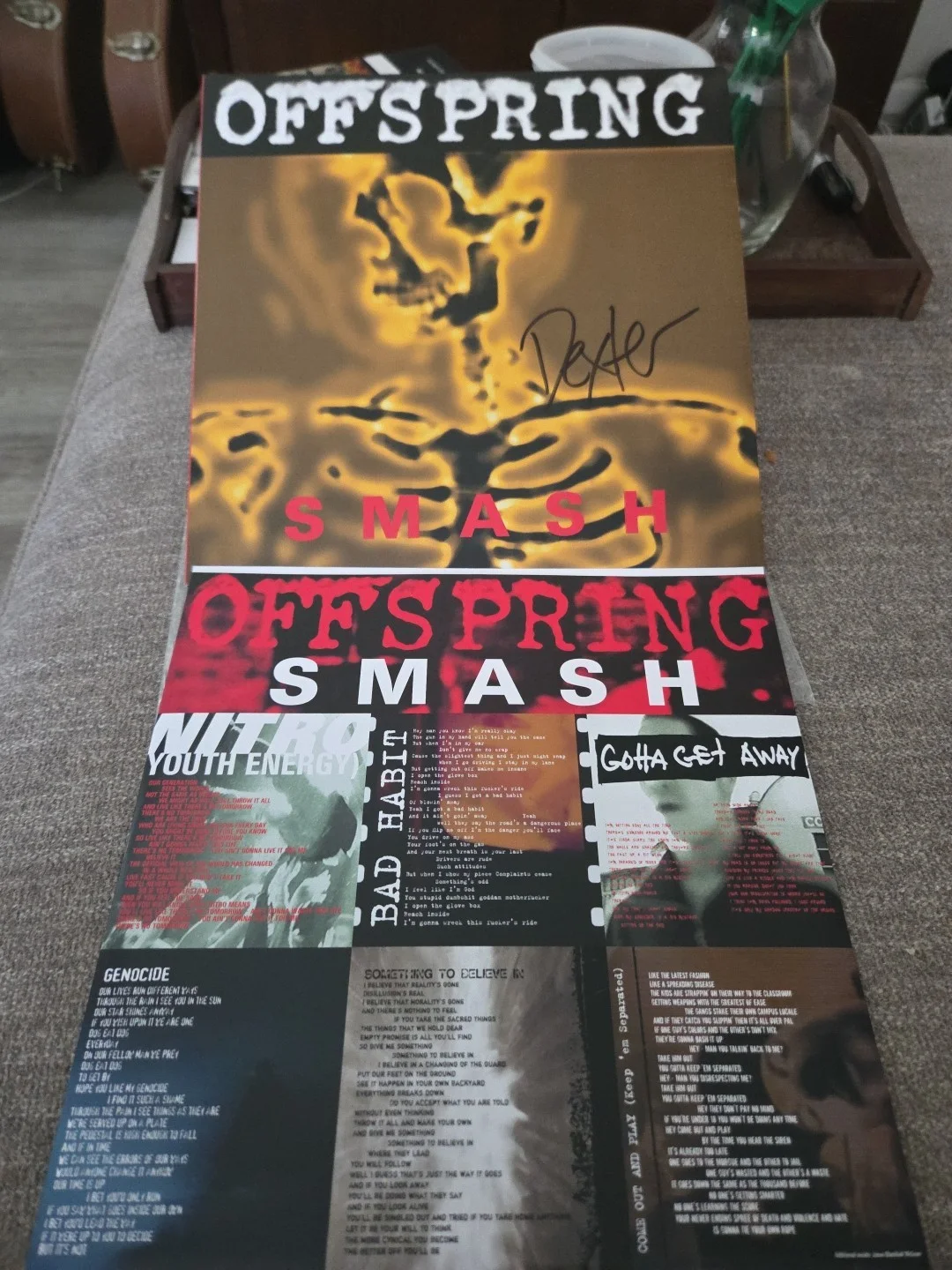 The Offspring Signed Dexter Holland SMASH Vinyl Record RACC Bought RTS, изображение 4
