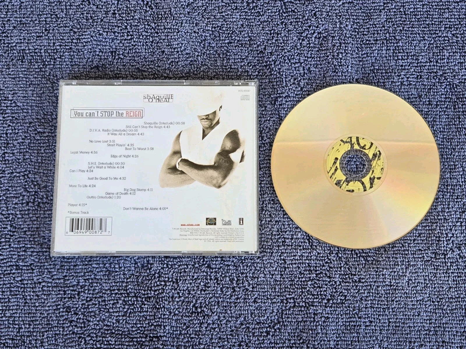 Authentic Signed Autographed Shaquille O'Neal You Can't Stop The Reign Cd, image 2