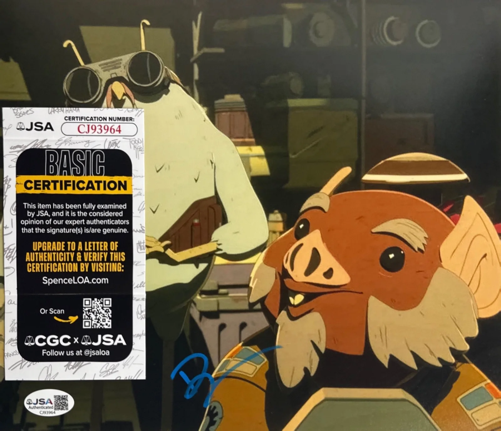 Bobby Moynihan — Bobby Moynihan Signed 8x10 Star Wars Resistance Photo JSA CJ93964, image 2