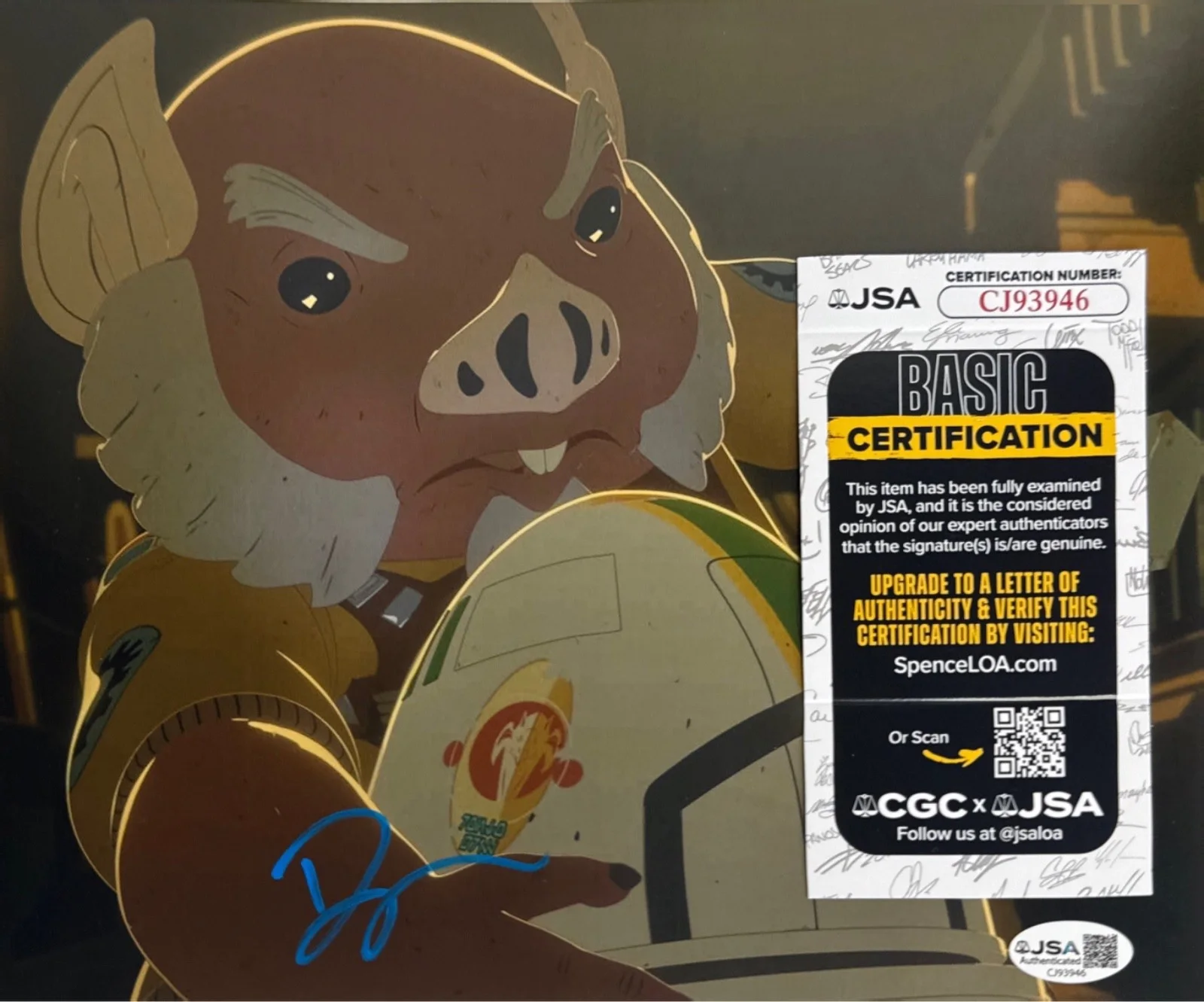 Bobby Moynihan — Bobby Moynihan Signed 8x10 Star Wars Resistance Photo JSA CJ93946, image 2