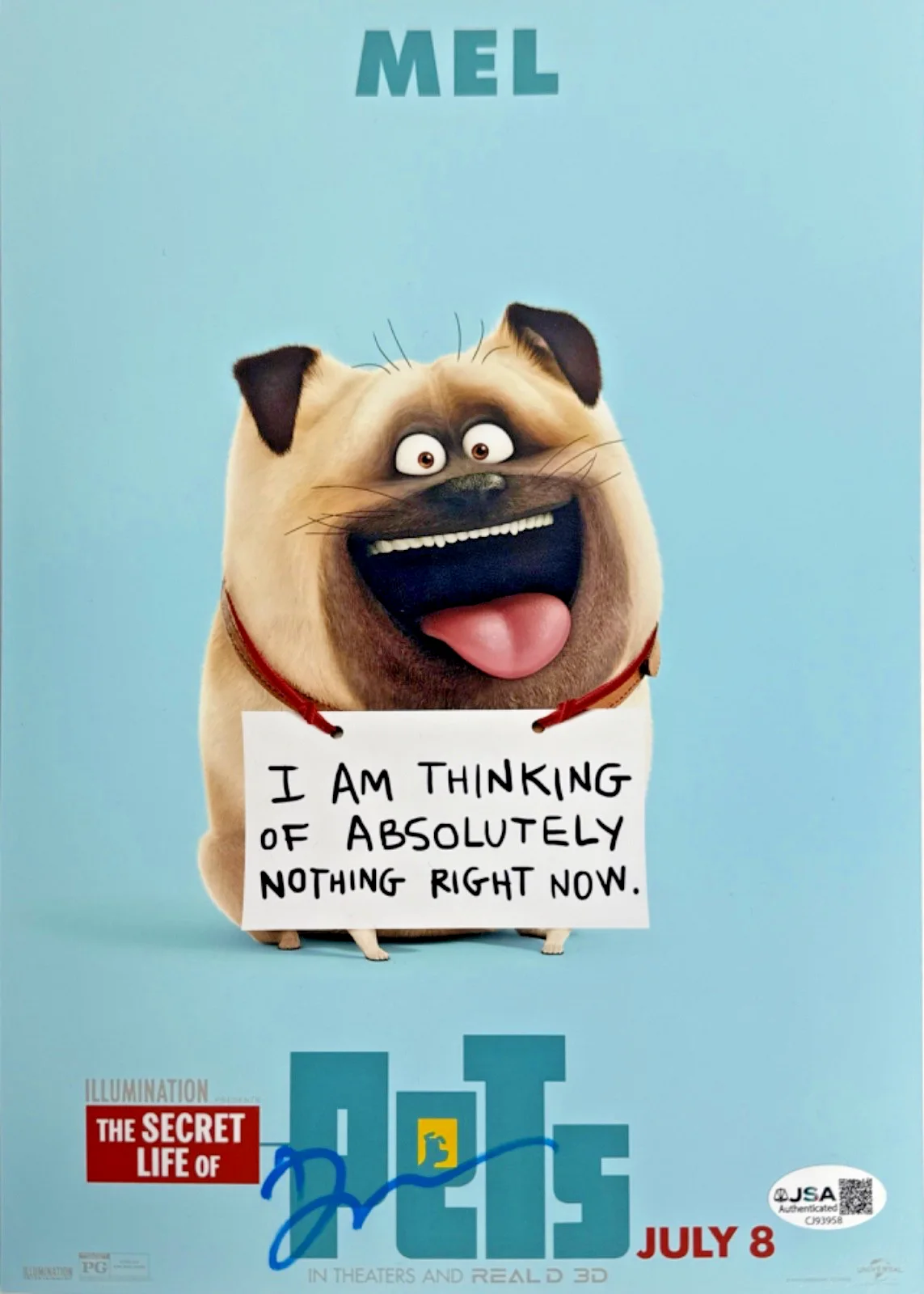 Bobby Moynihan — Bobby Moynihan Signed 8x10 Secret Life Of Pets Mel Photo JSA CJ93958