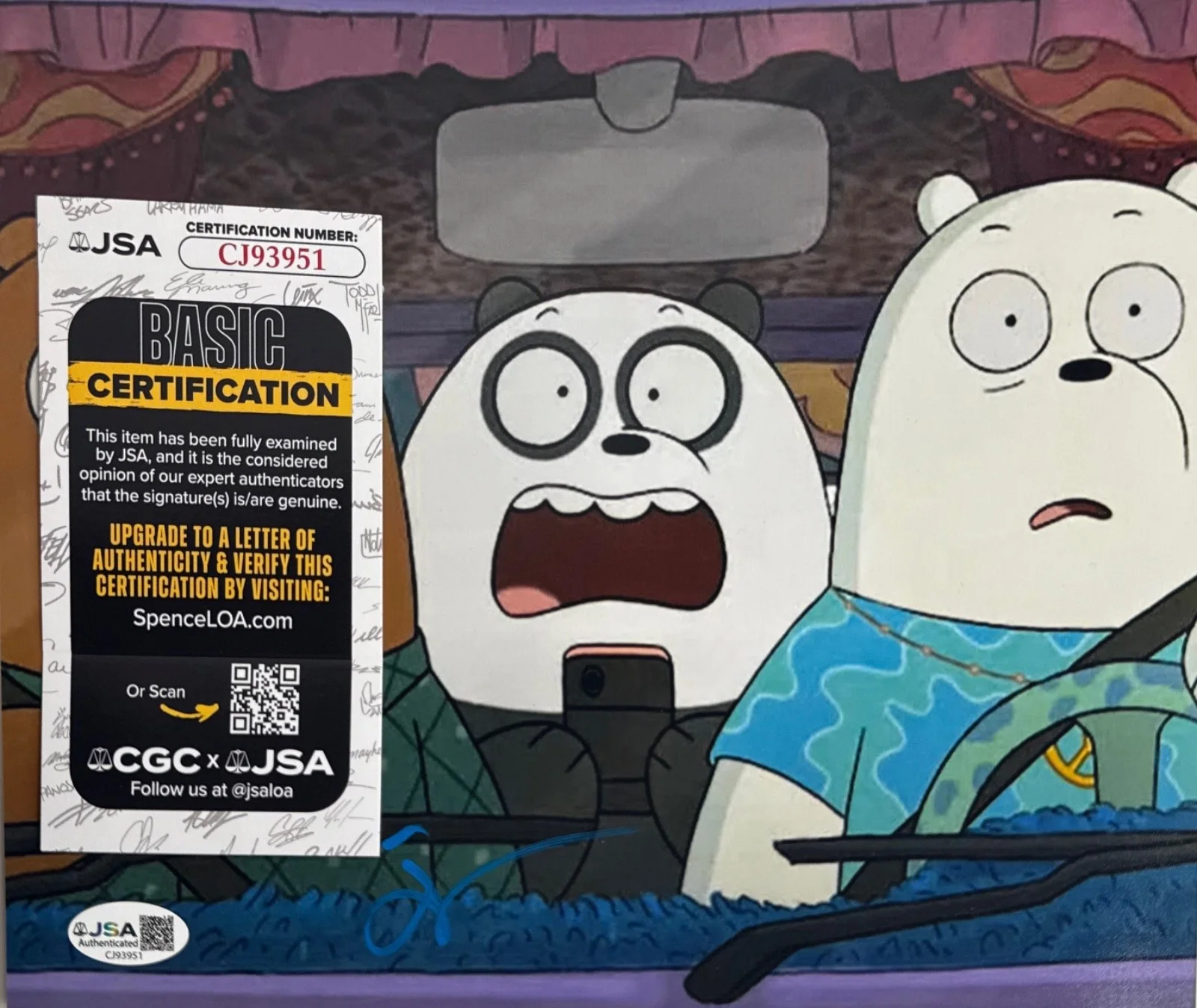Bobby Moynihan — Bobby Moynihan Signed 8x10 We Bare Bears Photo JSA CJ93951, image 2