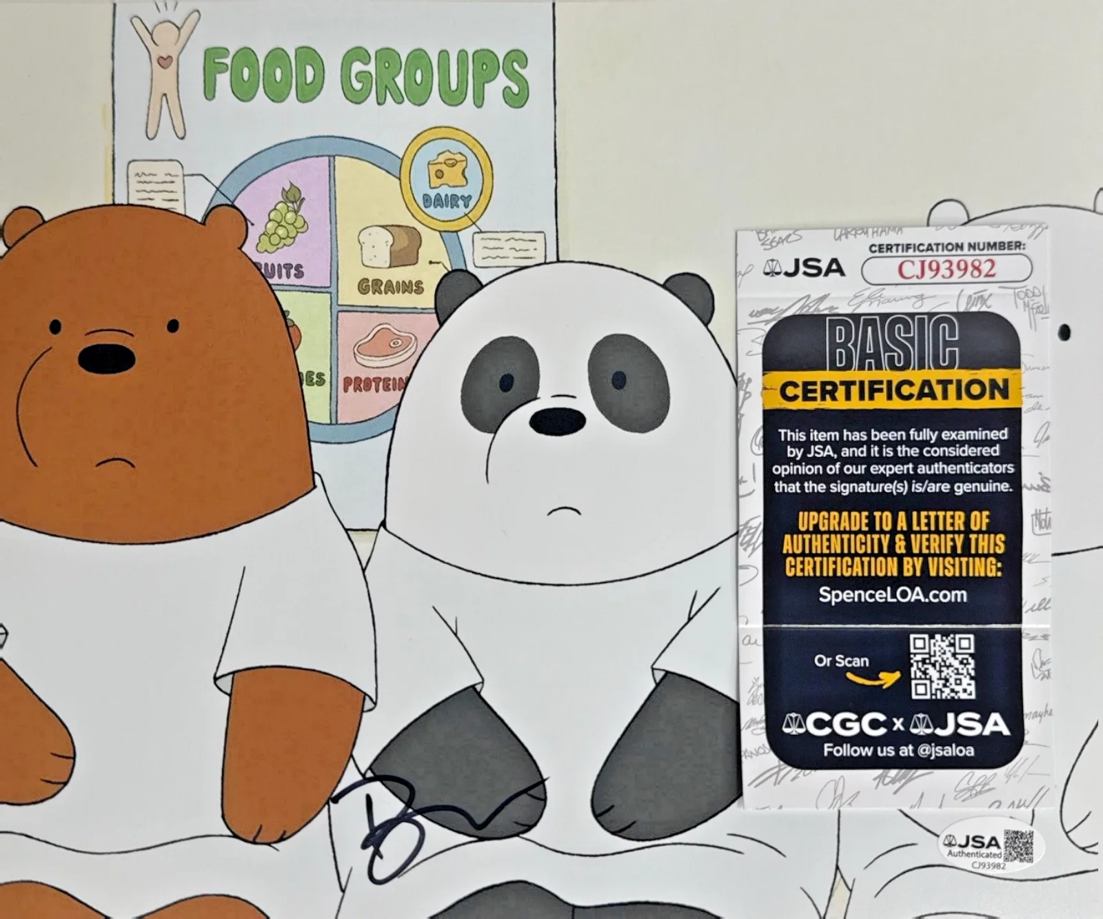 Bobby Moynihan — Bobby Moynihan Signed 8x10 We Bare Bears Photo JSA CJ93982, изображение 2