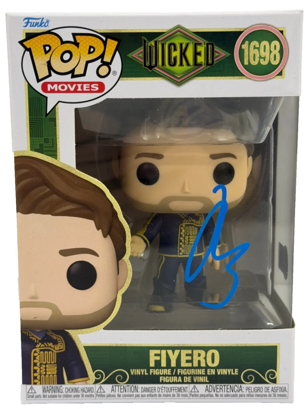 Jonathan Bailey — Jonathan Bailey Signed Fiyero Funko Wicked Authentic Autograph Beckett