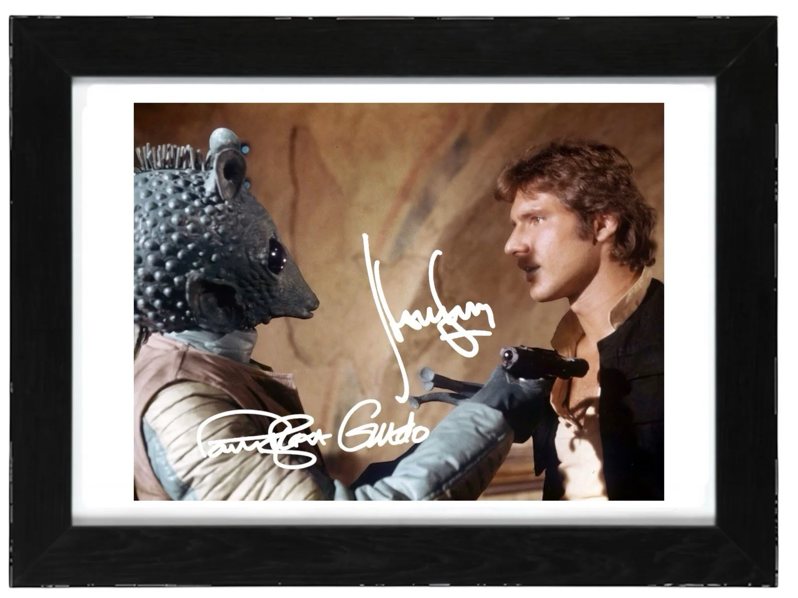 Harrison Ford And Paul Blake Signed Autograph PHOTO Pre Print 6x4/A4/ Framed, изображение 2
