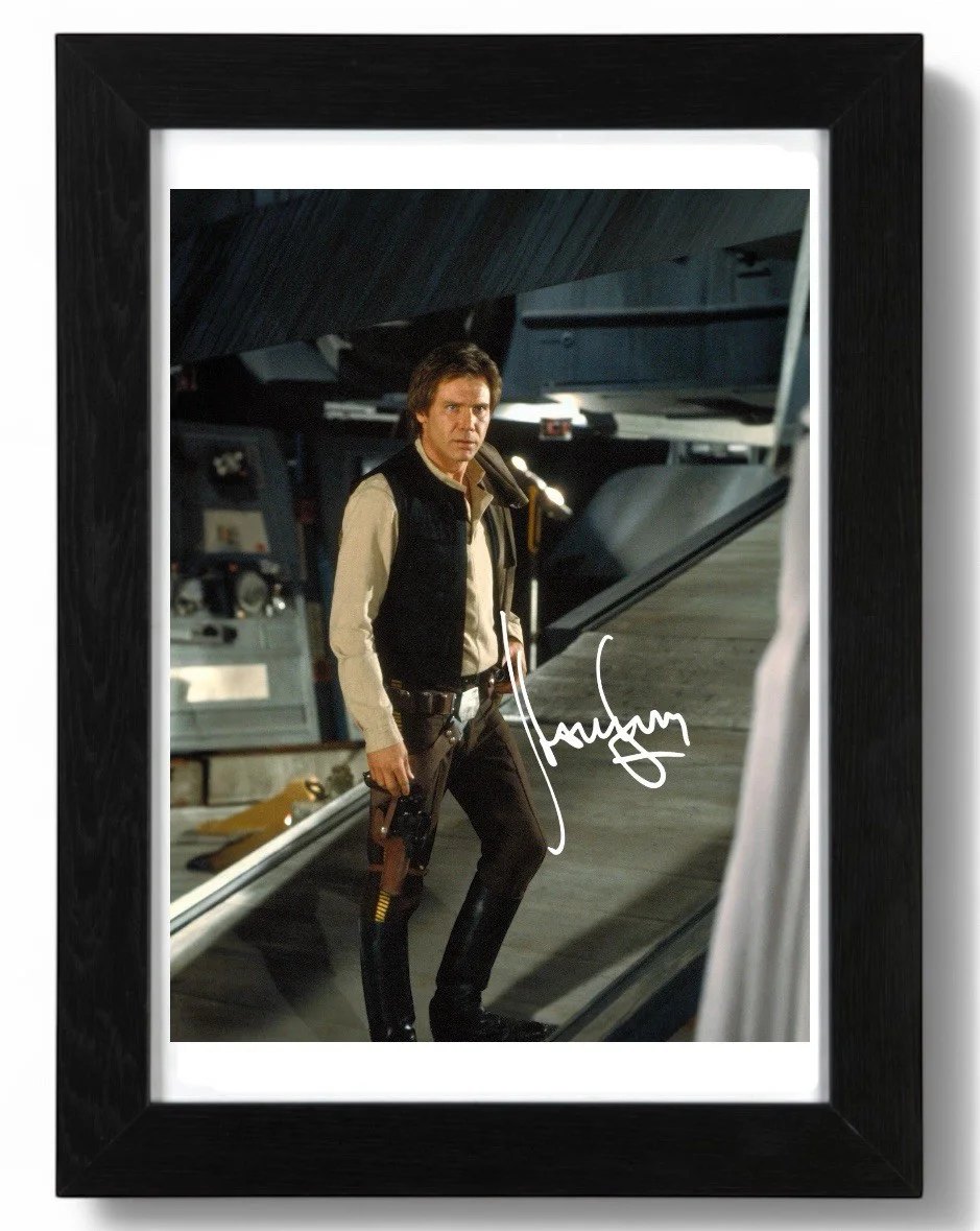 Harrison Ford Signed Autograph PHOTO Pre Print 6x4/A4/ Framed, image 2