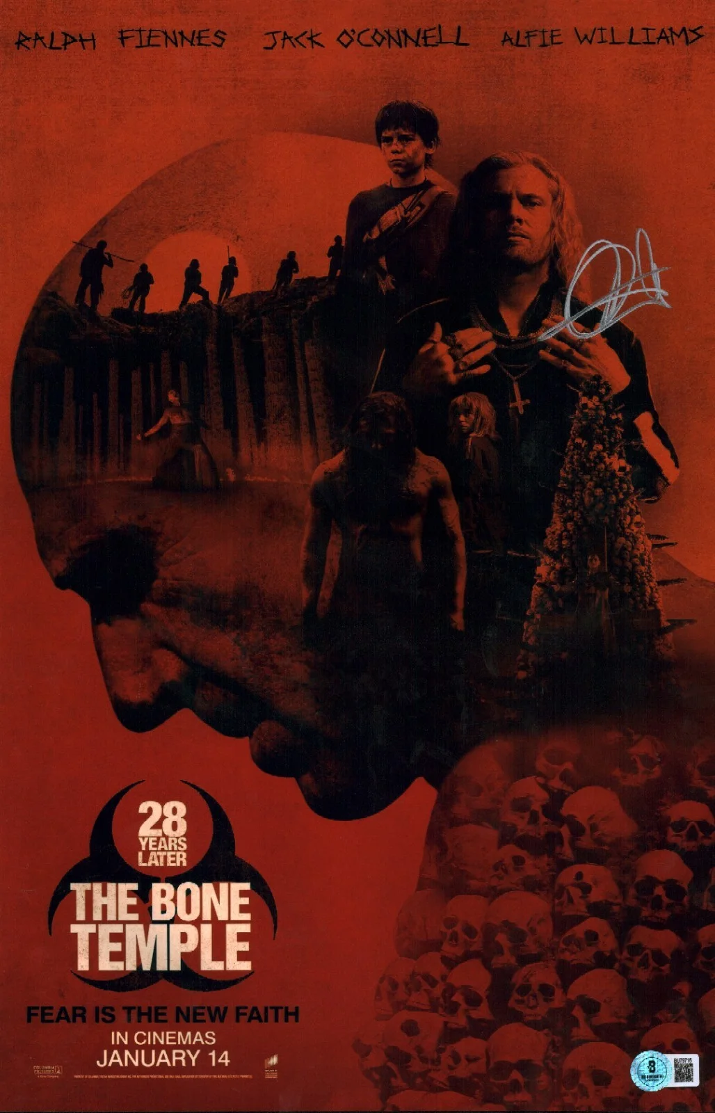 jack O'Connell — Jack Oconnell Signed 28 Years Later The Bone Temple Jimmy 11x17 Photo BAS COA