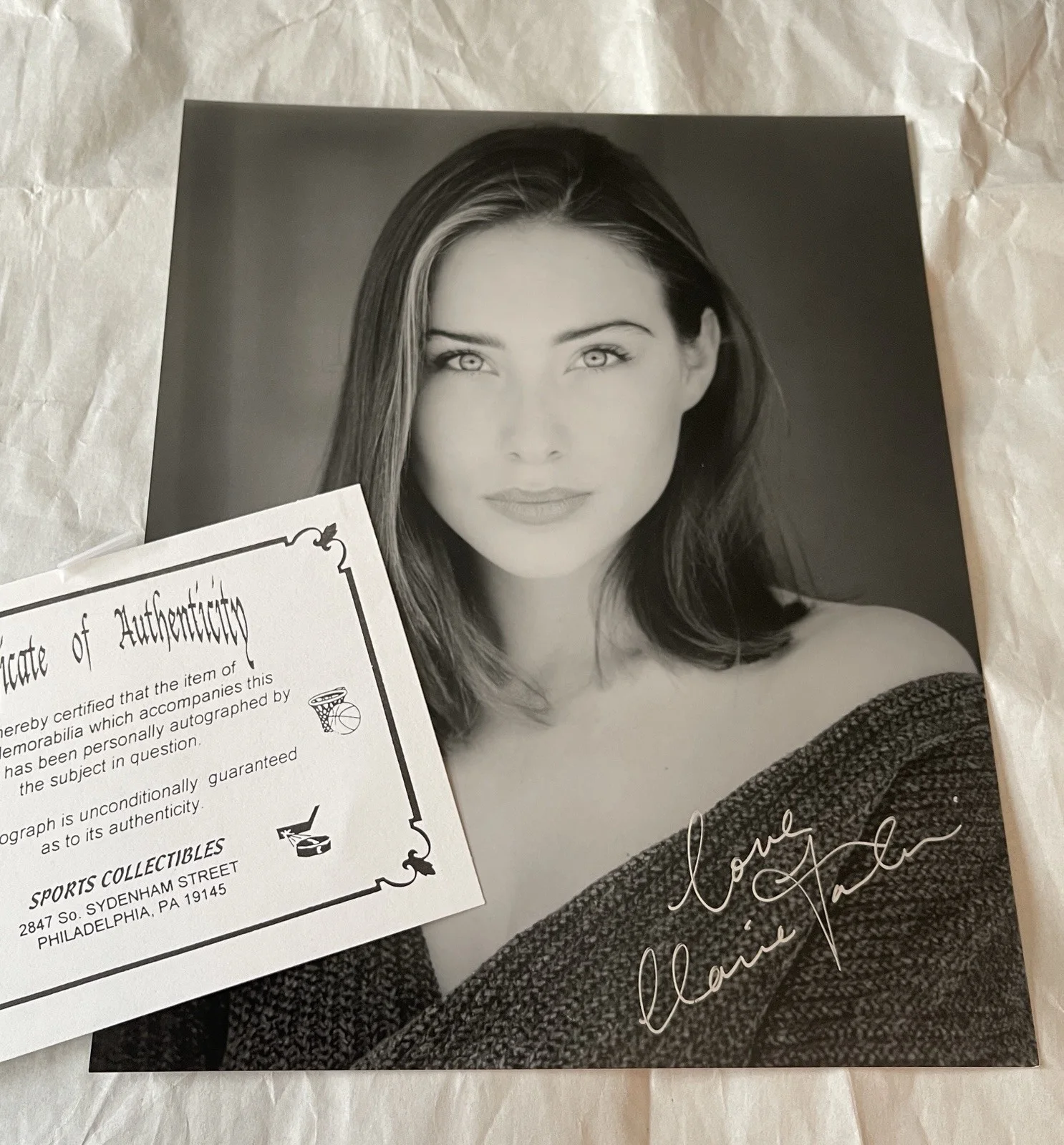 Claire Forlani — Claire Forlani Signed 8x10 Auto Meet Joe Black CSI with Certificate Circa 2000, изображение 4