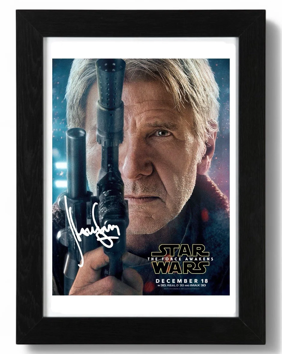 Harrison Ford Signed Autograph PHOTO Pre Print 6x4/A4/ Framed, image 2