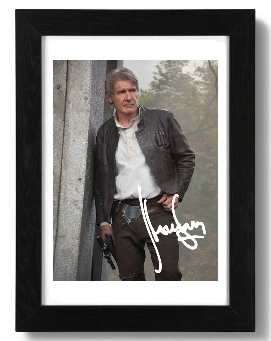 Harrison Ford Signed Autograph PHOTO Pre Print 6x4/A4/ Framed, image 2