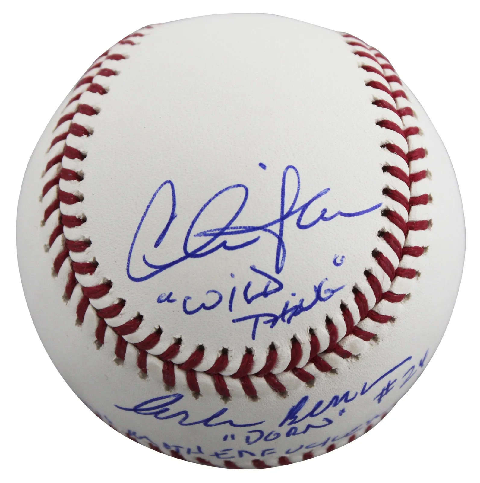 Charlie Sheen, Tom Berenger, Corbin Bernsen — Major League (3) Sheen, Berenger & Bernsen w/ Insc Signed Oml Baseball BAS Wit 1, image 3