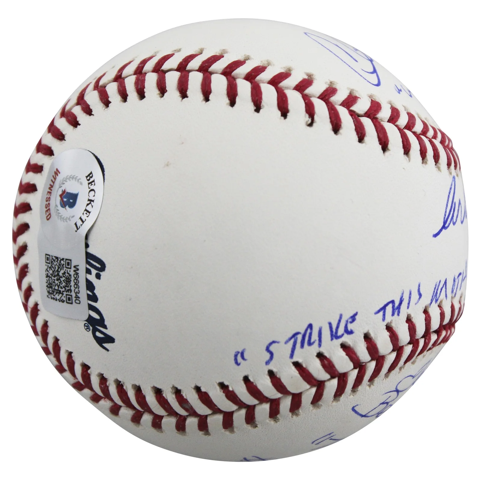 Charlie Sheen, Tom Berenger, Corbin Bernsen — Major League (3) Sheen, Berenger & Bernsen w/ Insc Signed Oml Baseball BAS Wit 1, image 5