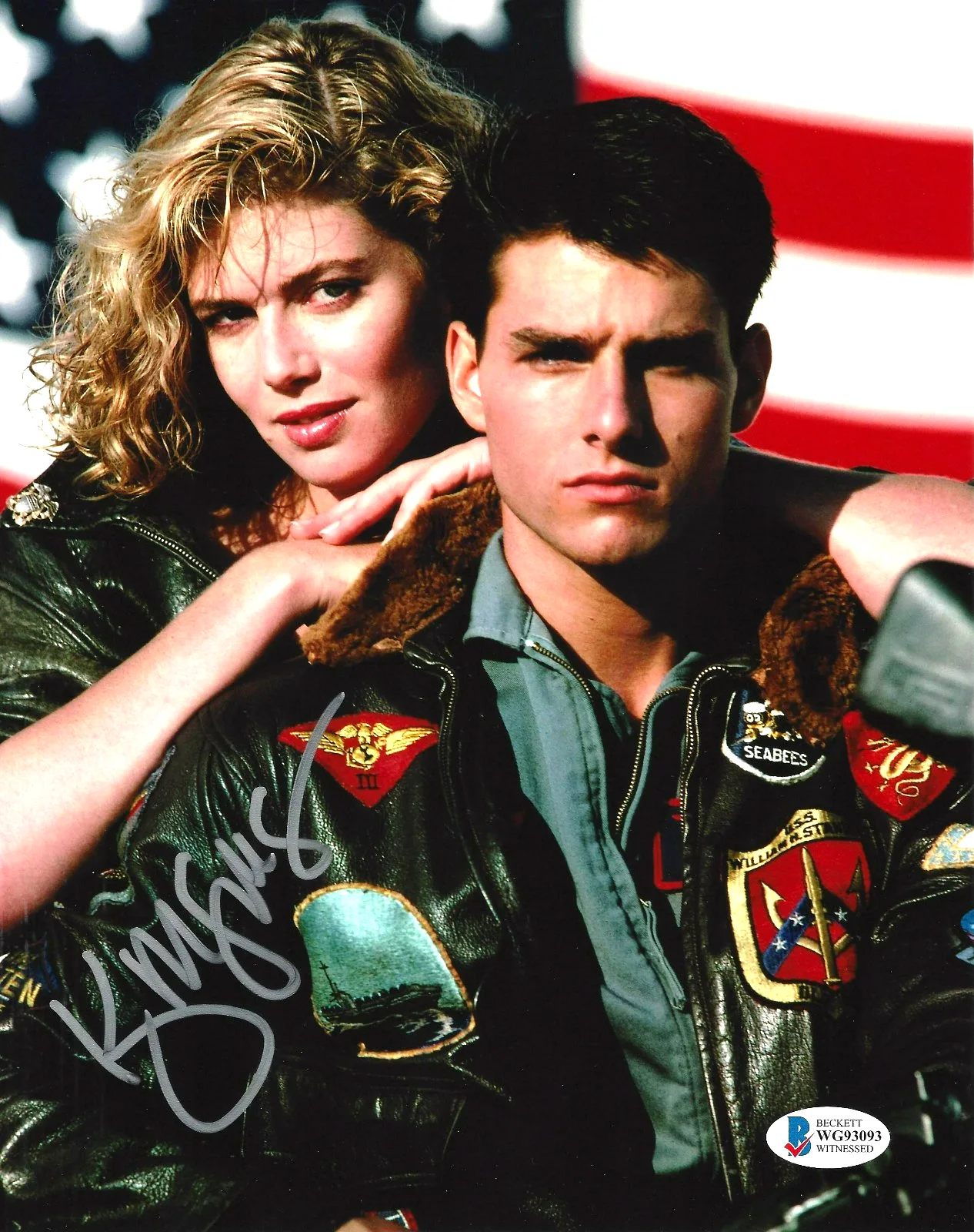 Kelly McGillis — KELLY MCGILLIS SIGNED TOP GUN 8x10 MOVIE PHOTO CHARLIE TOM CRUISE 2 BECKETT COA